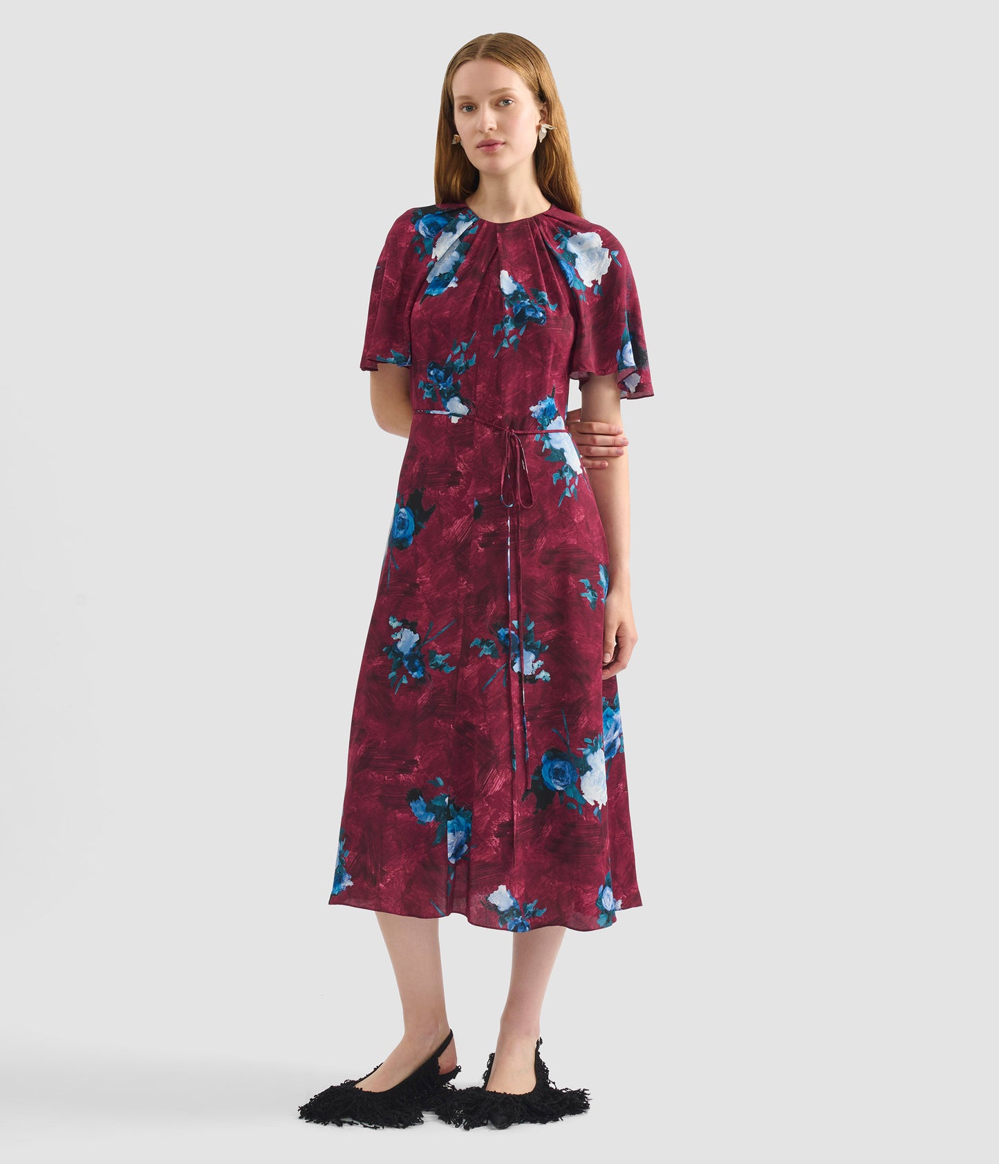 Short Sleeve Midi Dress