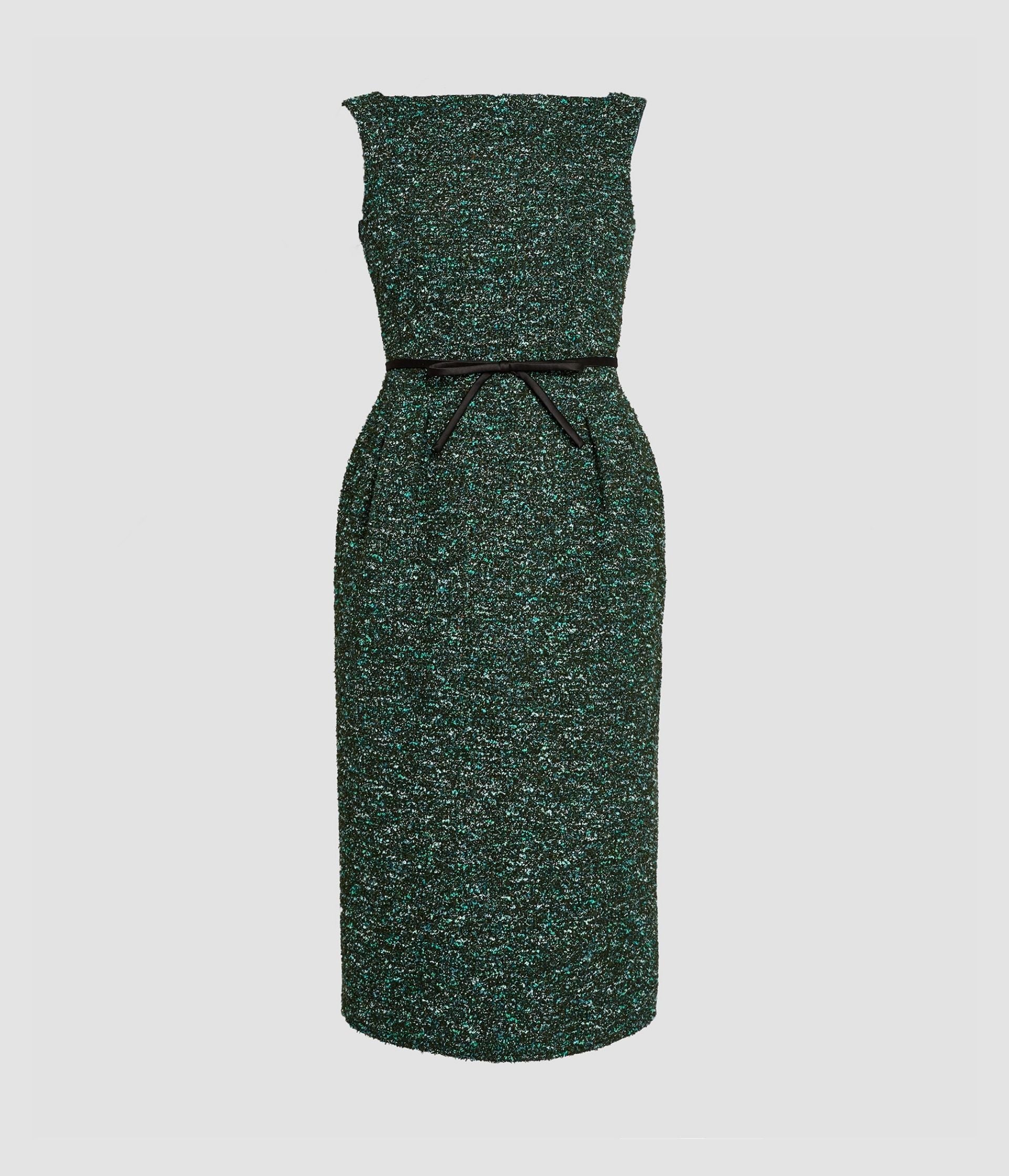 Tweed Sleeveless Midi Dress