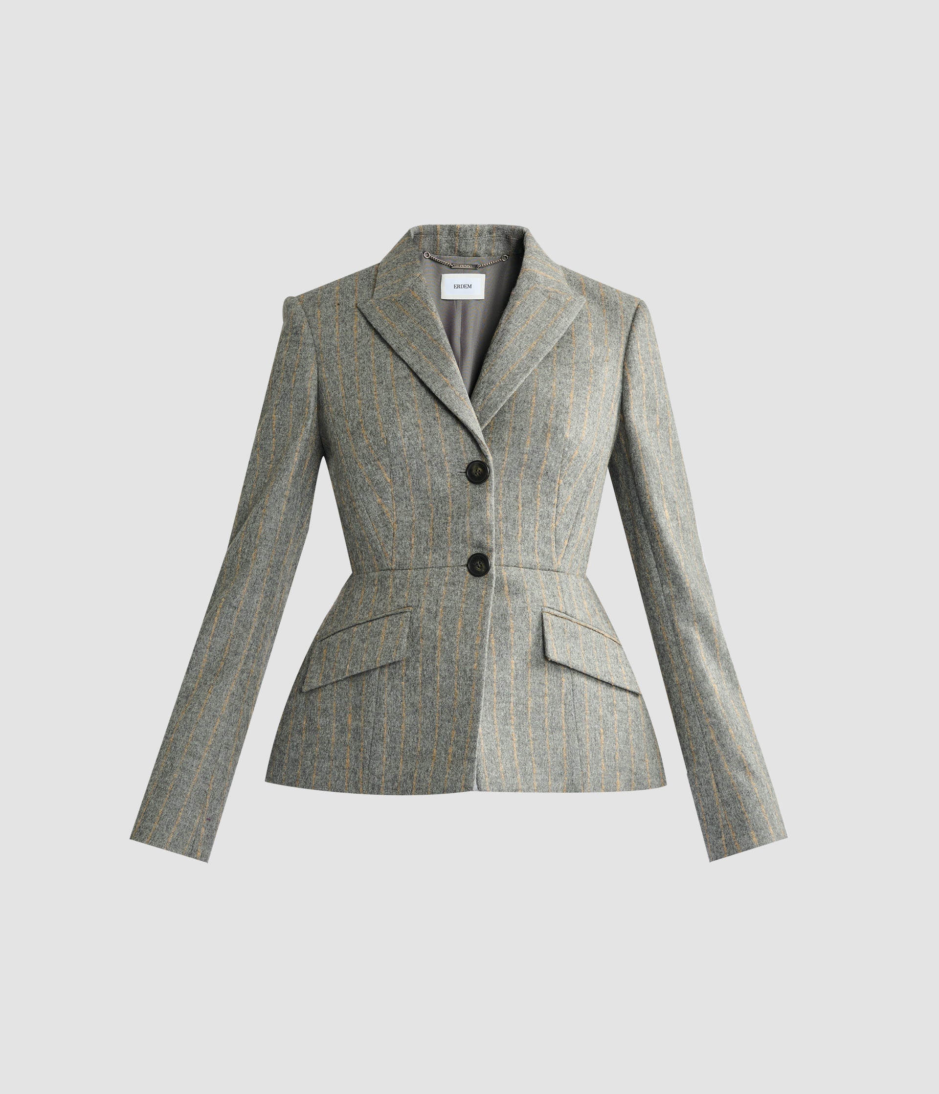 Pinstripe Fitted Blazer