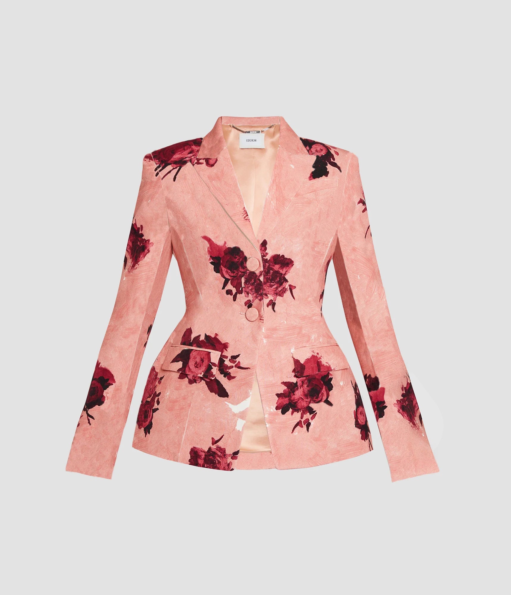 Floral Print Fitted Blazer