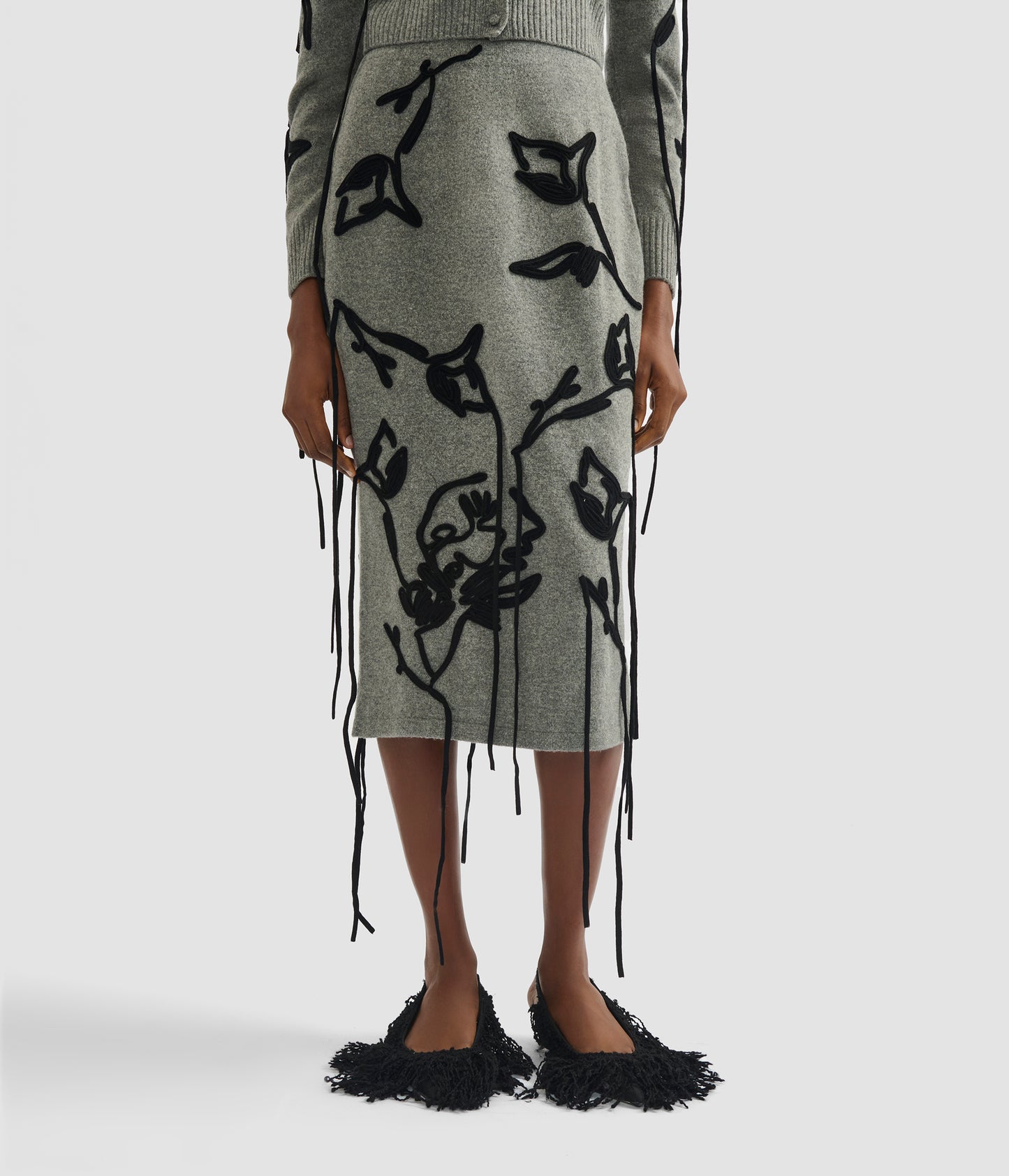 Pencil Midi Skirt