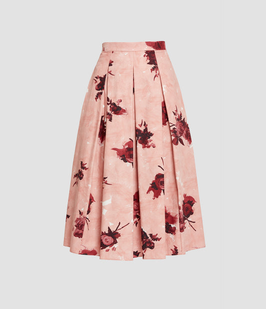 Pleated Midi Skirt