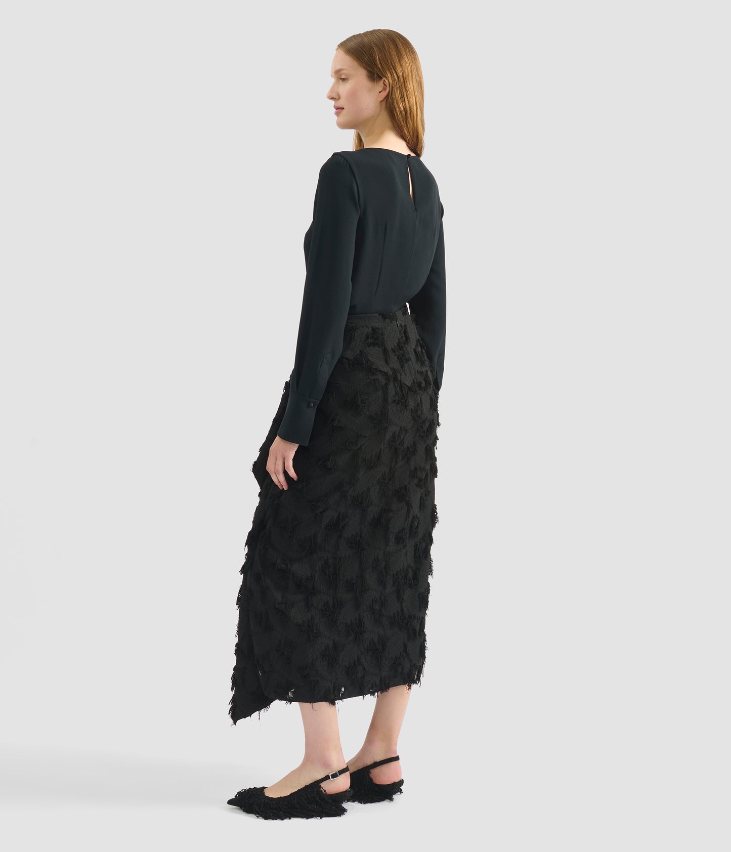 Draped Midi Skirt