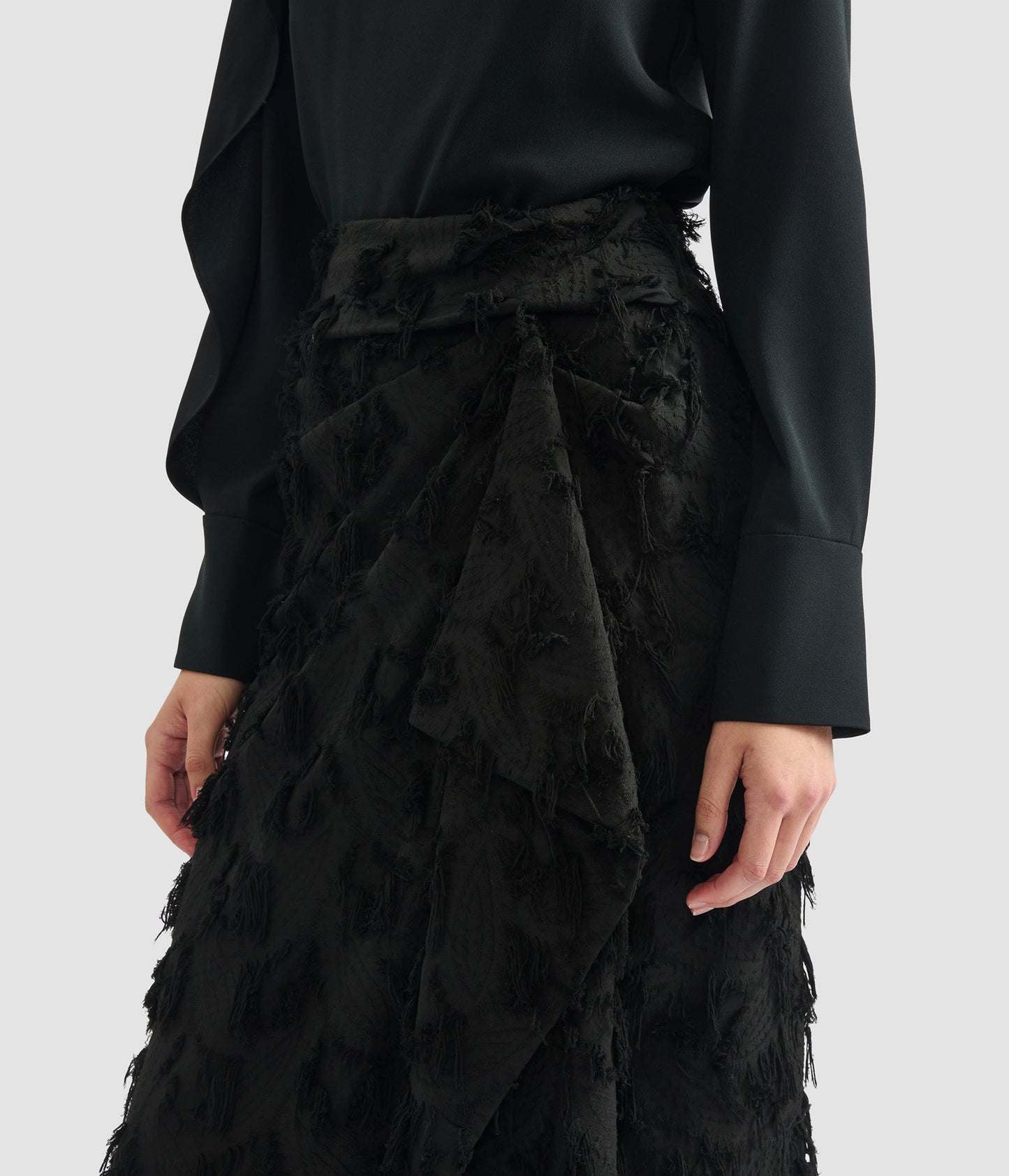 Draped Midi Skirt