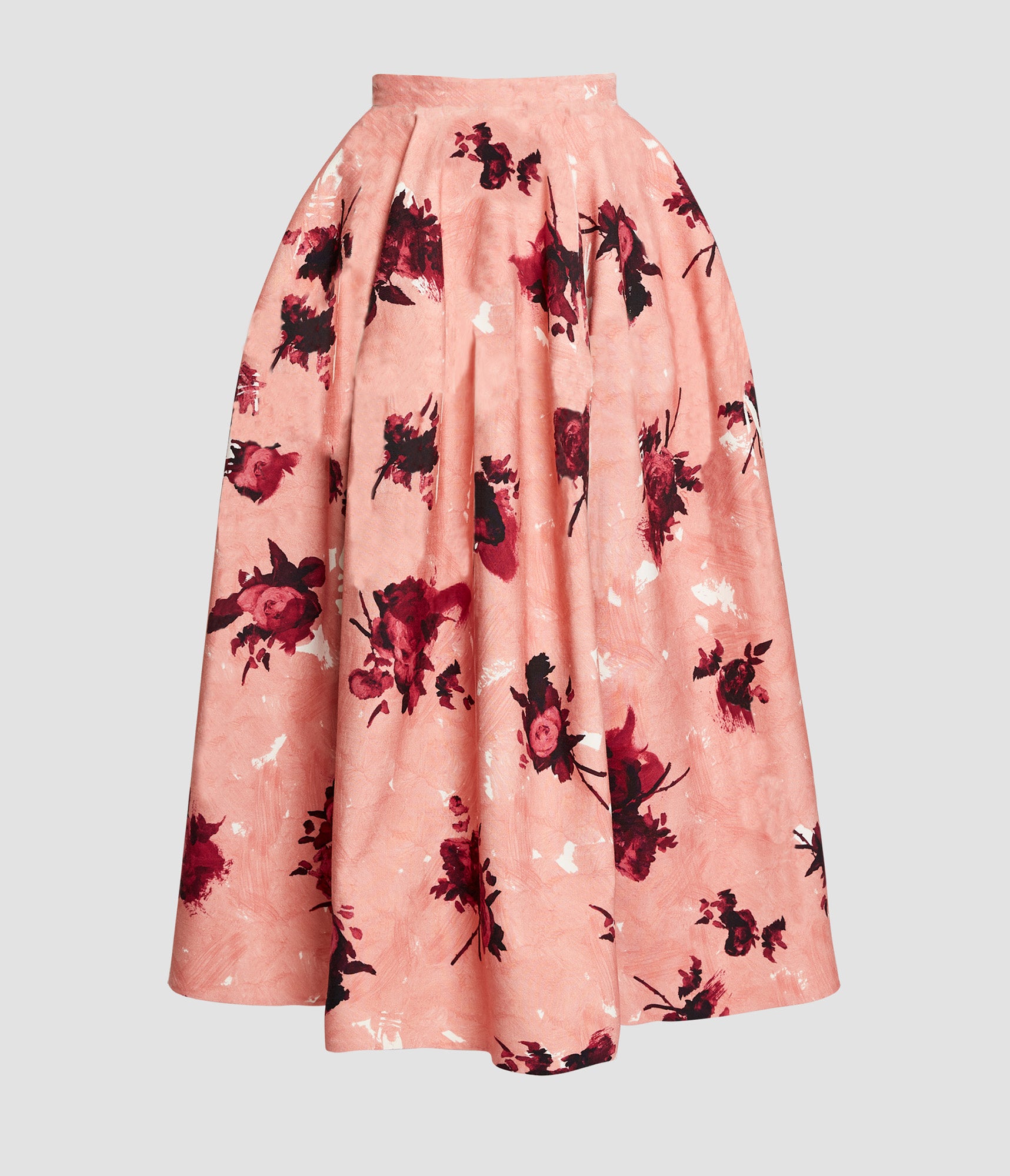 Floral Print Full Midi Skirt