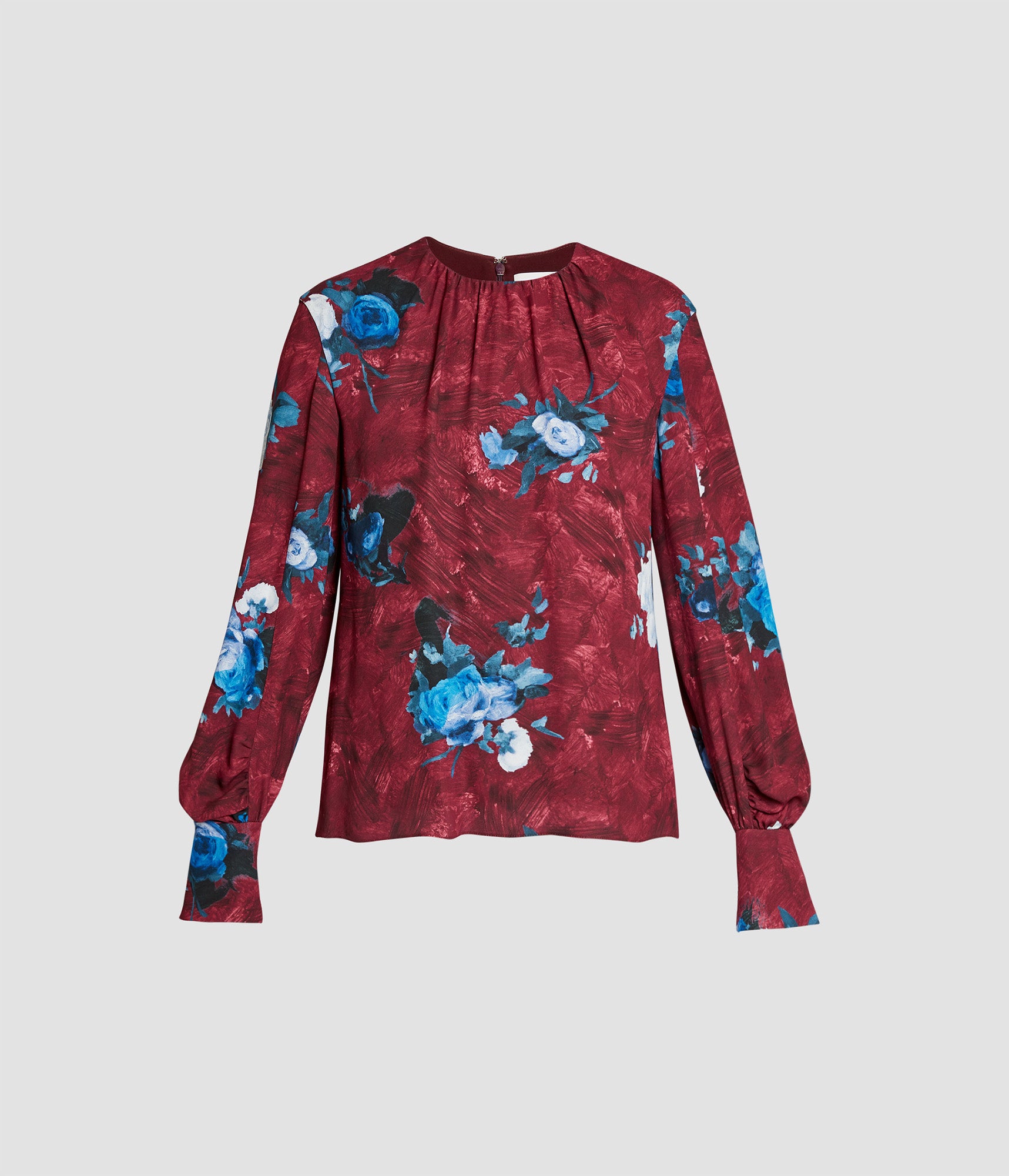 Floral Print Long Sleeve Blouse