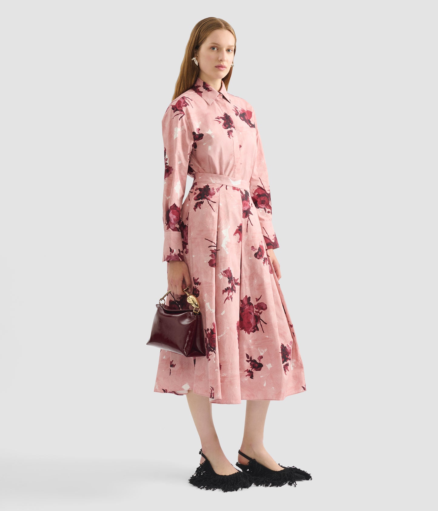 Pleated Midi Skirt