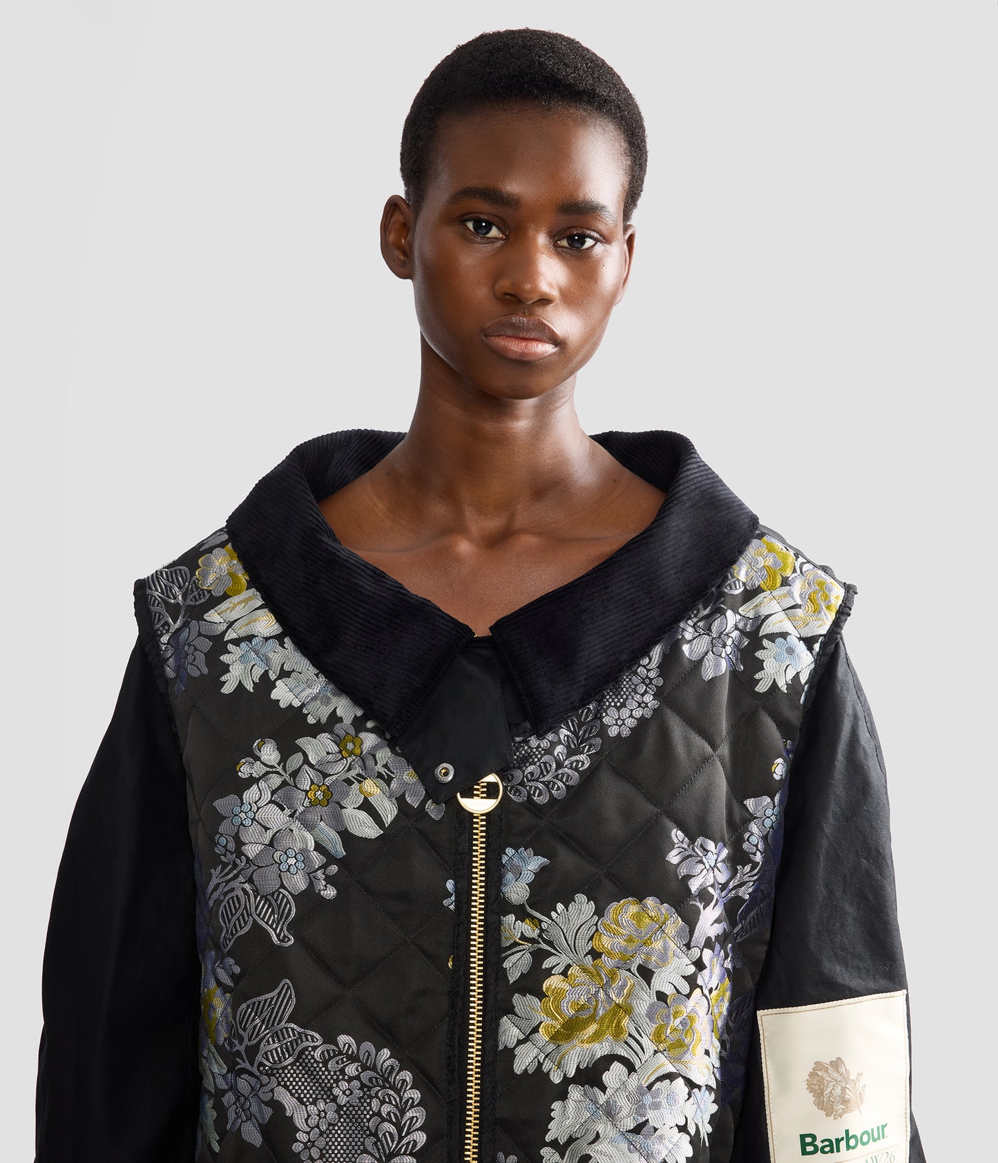 Embroidered Jacquard Gilet Coat