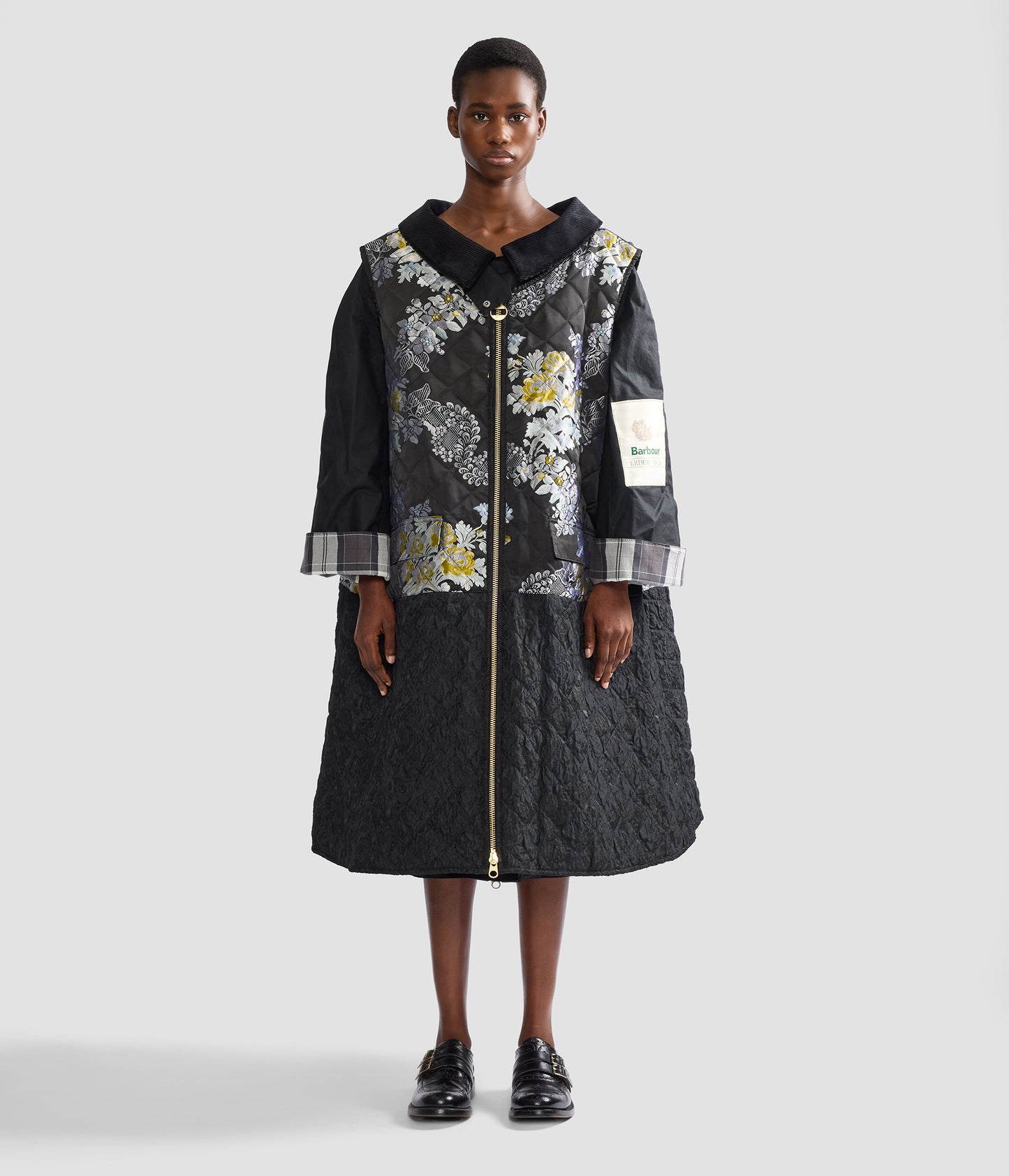 Embroidered Jacquard Gilet Coat