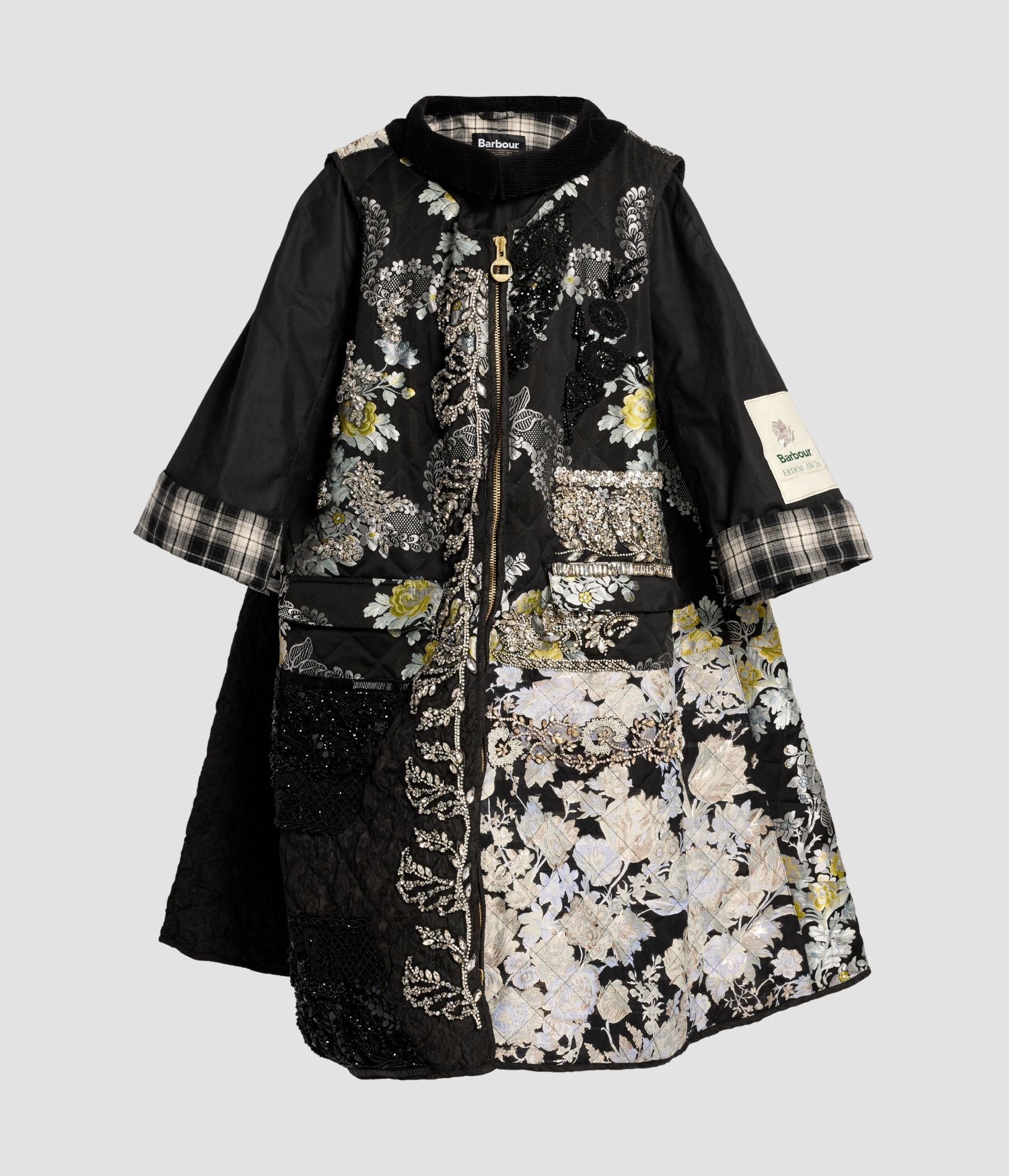 Embroidered Jacquard Gilet Coat