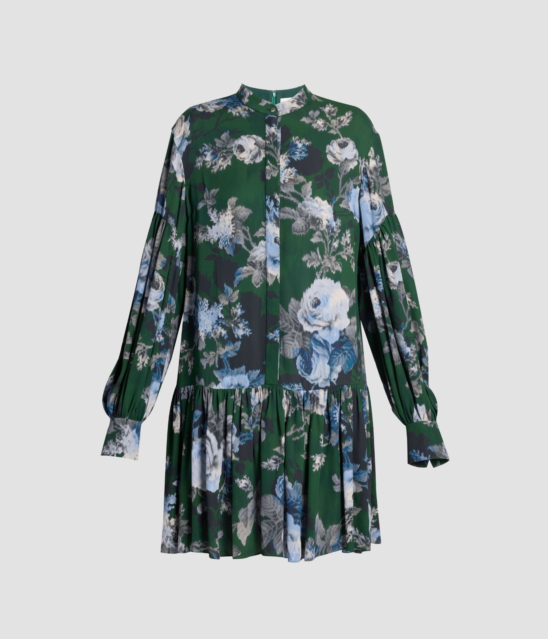 Floral Crepe Long Sleeve Mini Dress