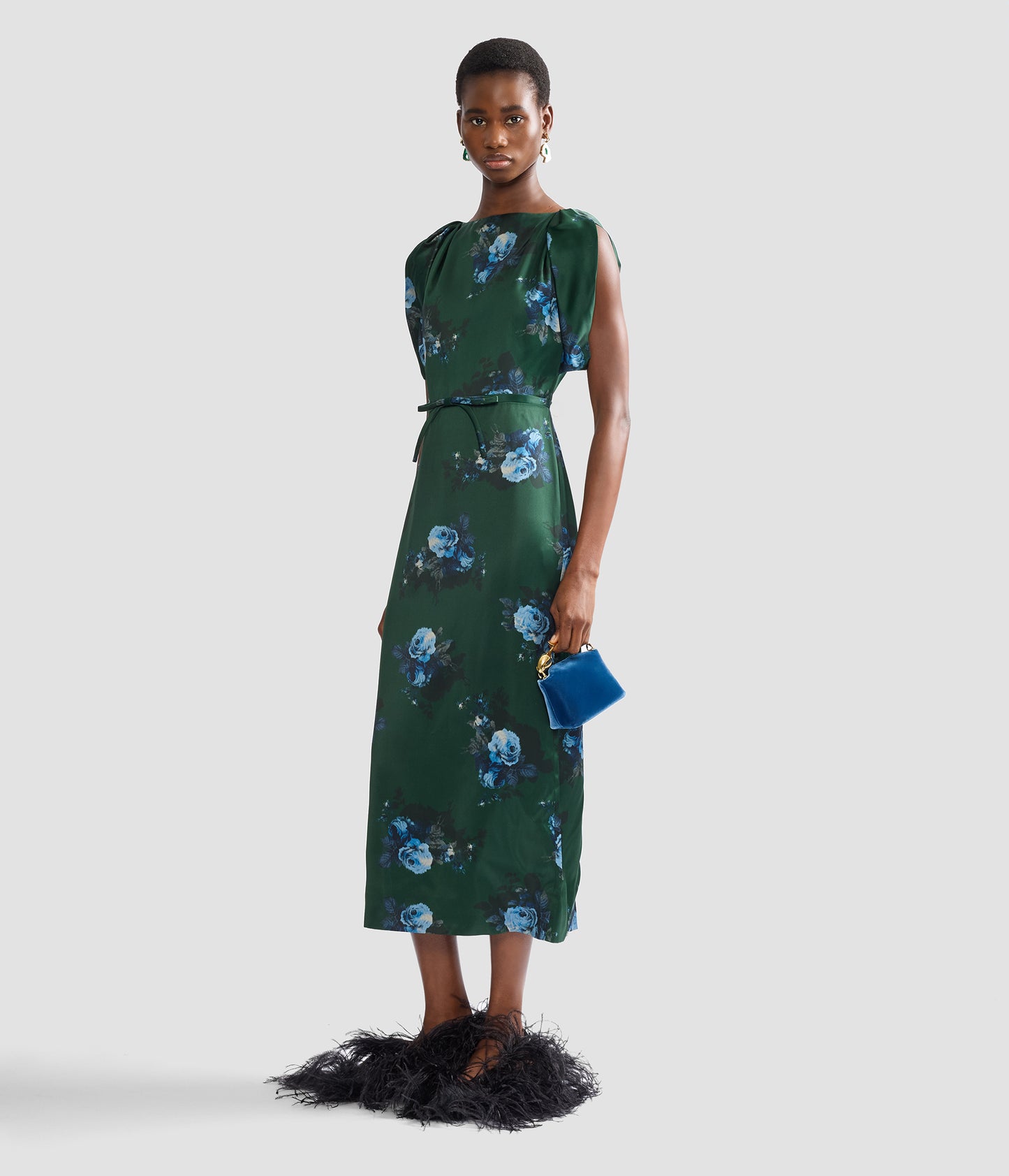 Floral Duchess Midi Dress