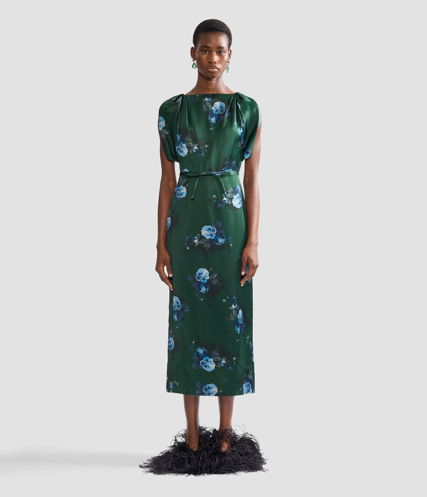Floral Duchess Midi Dress