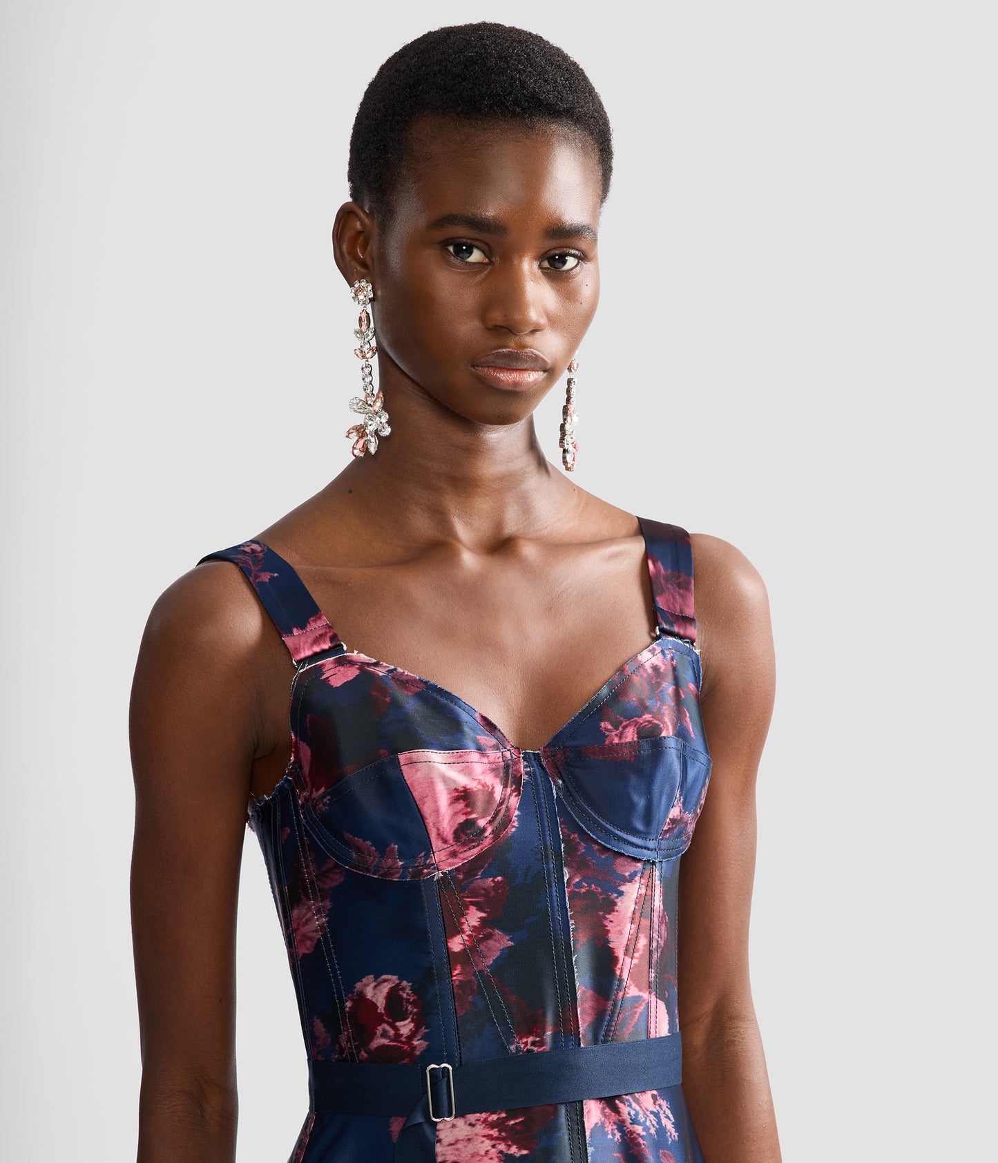 Floral Duchess Sleeveless Midi Dress