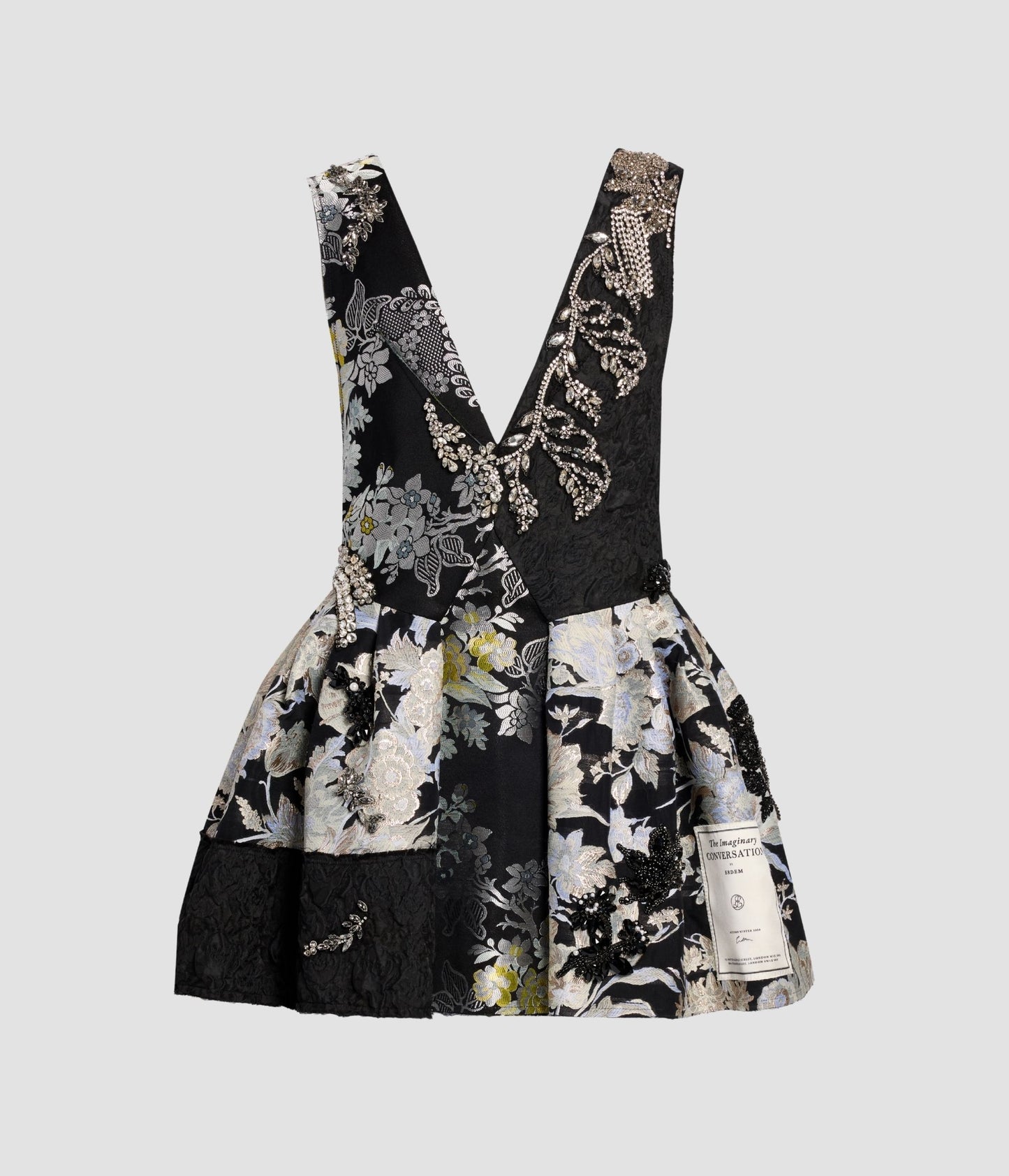 Embroidered Jacquard Mini Dress