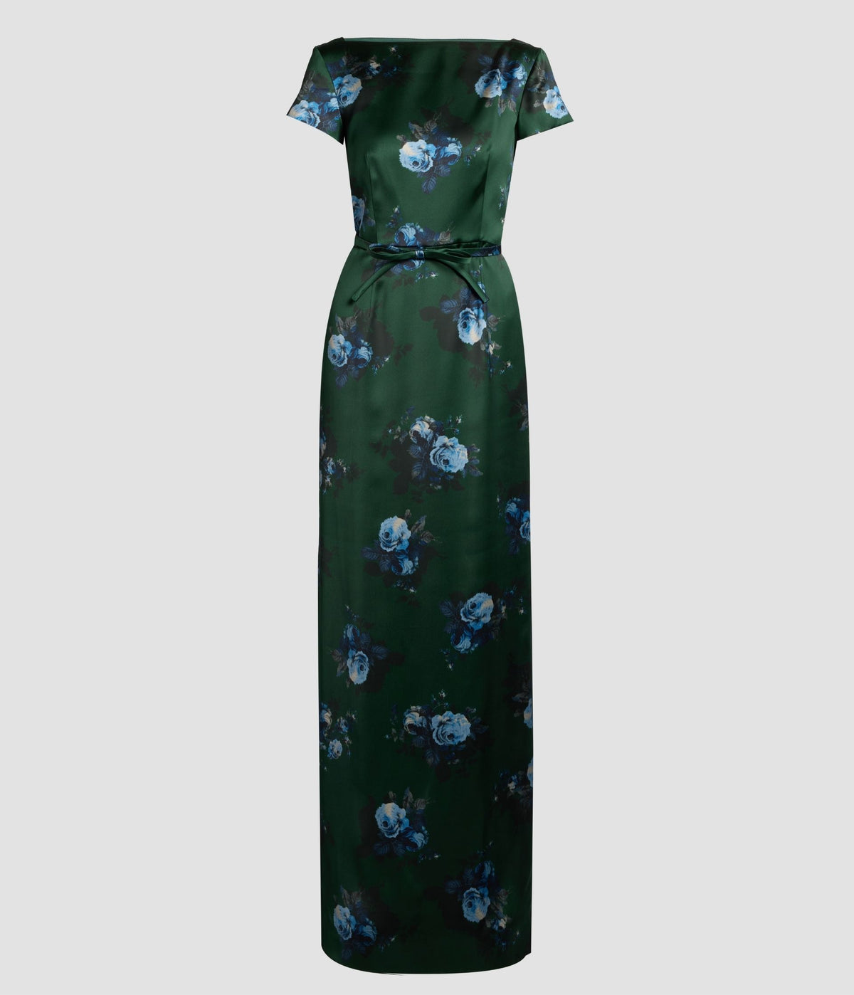 erdem maxi dress Floral Duchess Short Sleeve Gown – cotton lining gown set Color:White(As Picture) Observe the delicate gathering First Lady Melania Trump