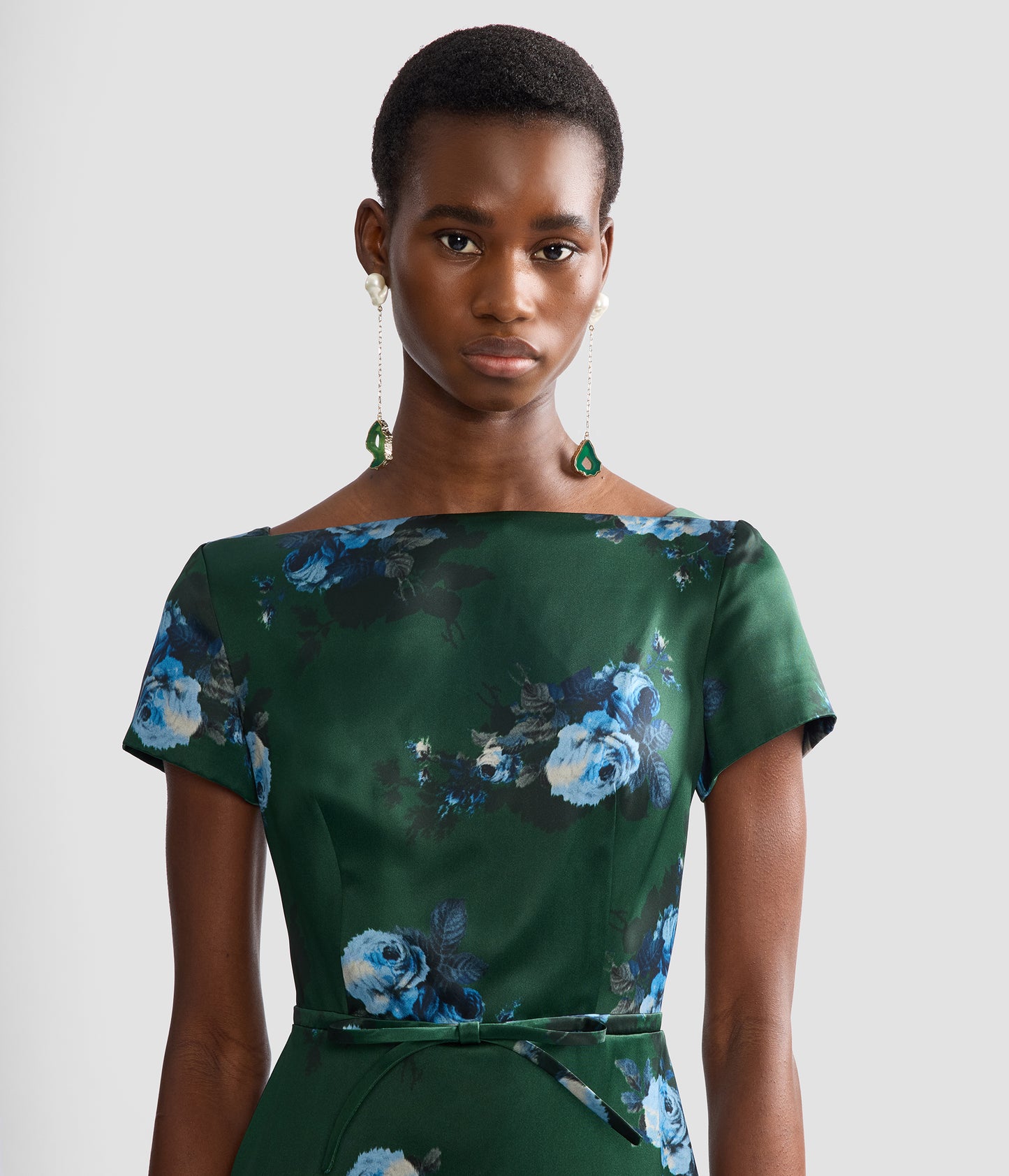 Floral Duchess Short Sleeve Gown