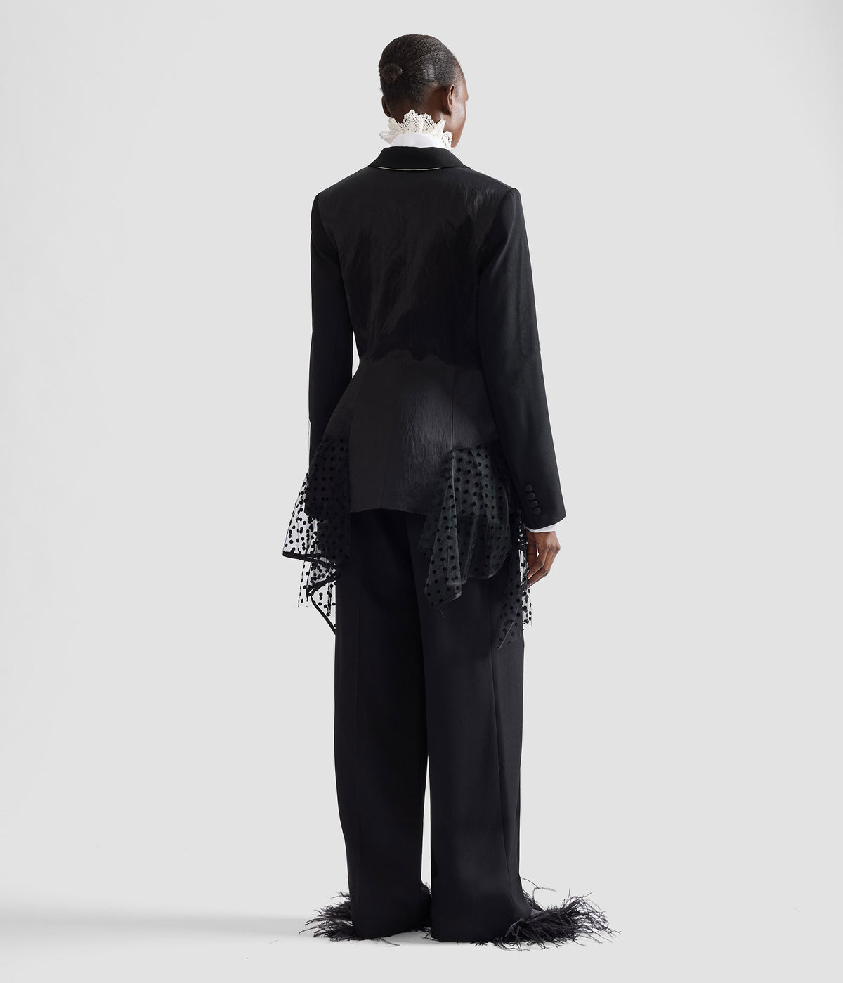 Grain De Poudre Single Breasted Fitted Blazer