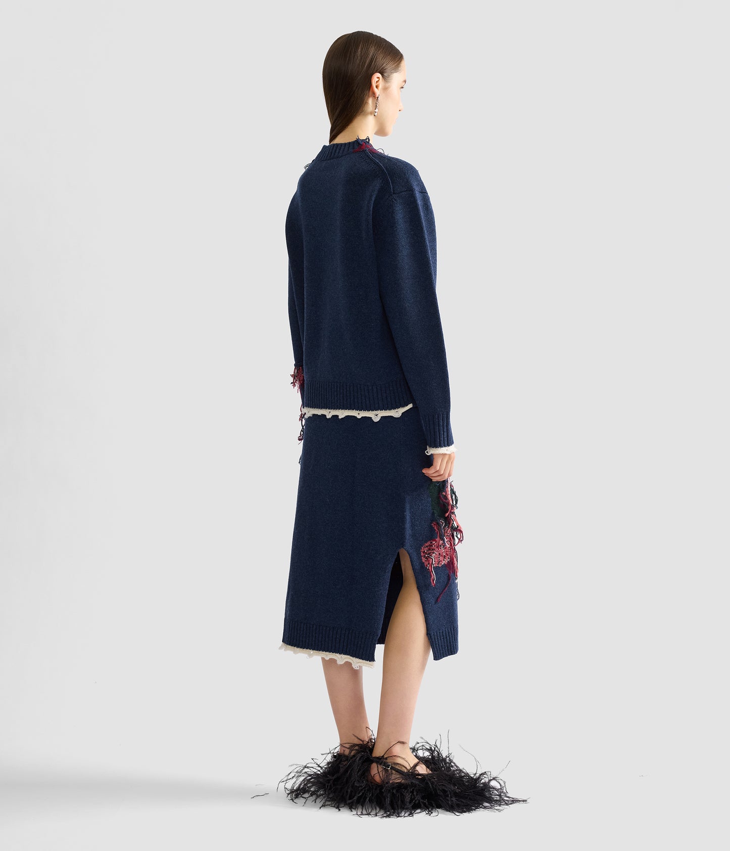 Intarsia Wool Skirt
