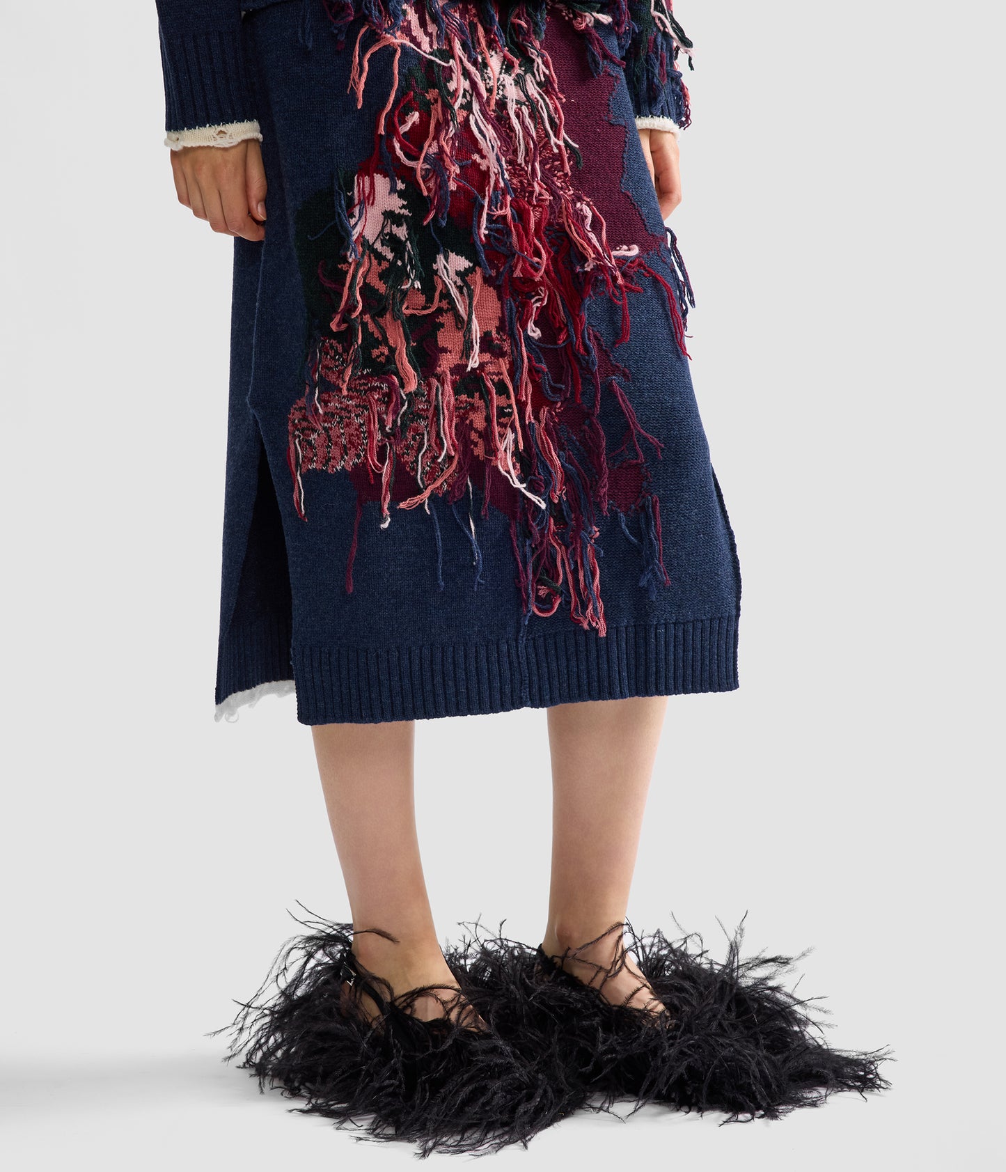 Intarsia Wool Skirt