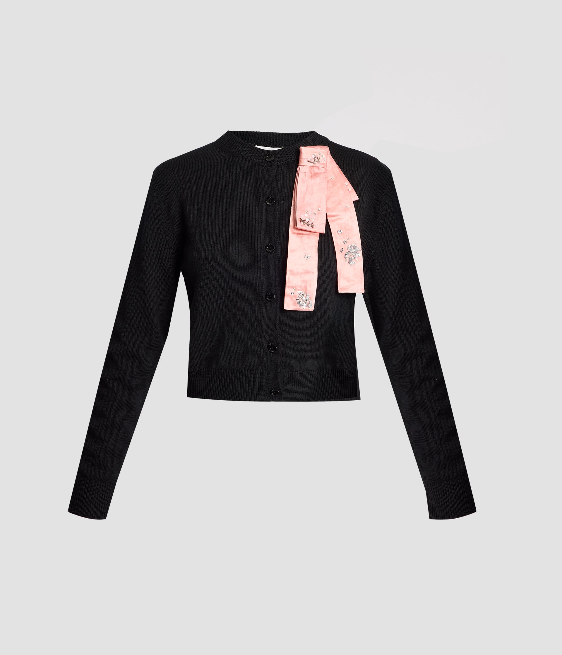 Embellished Merino Wool Cardigan