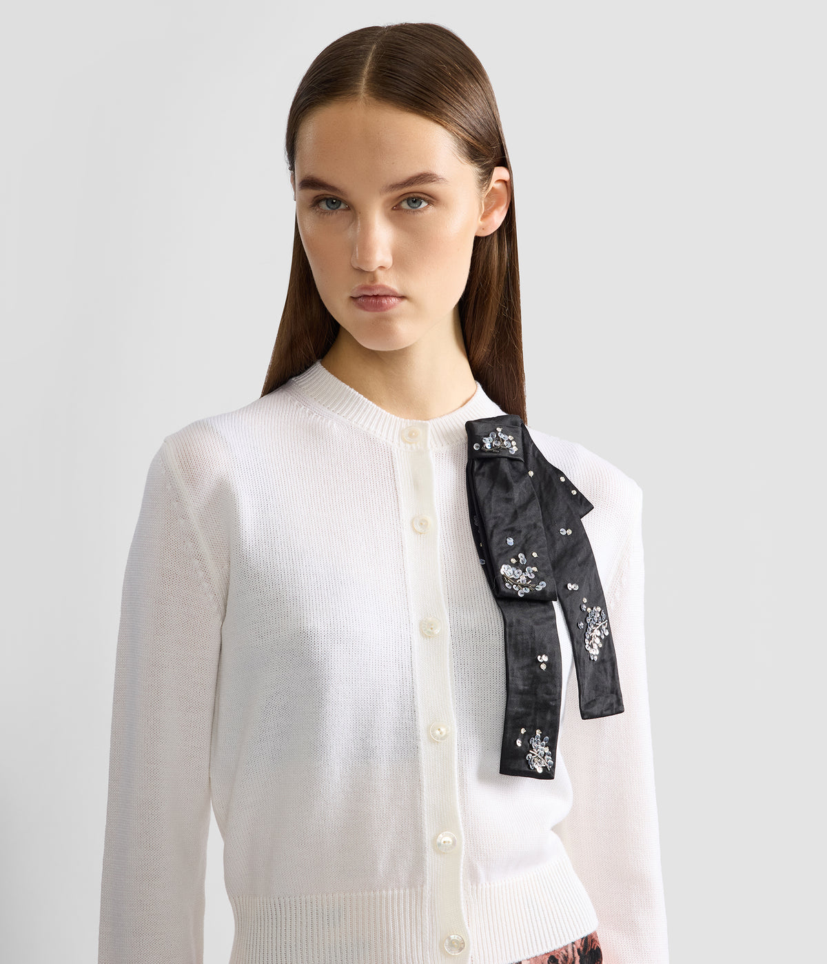 Embellished Merino Wool Cardigan