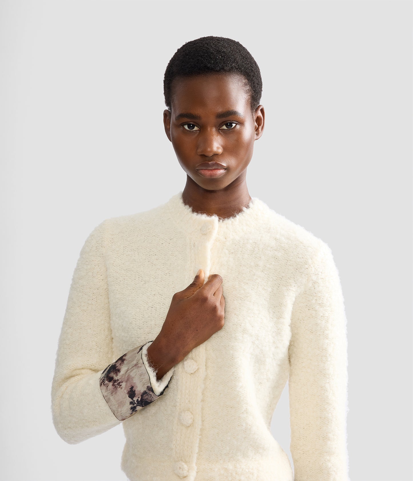 Boucle Alpaca Cardigan