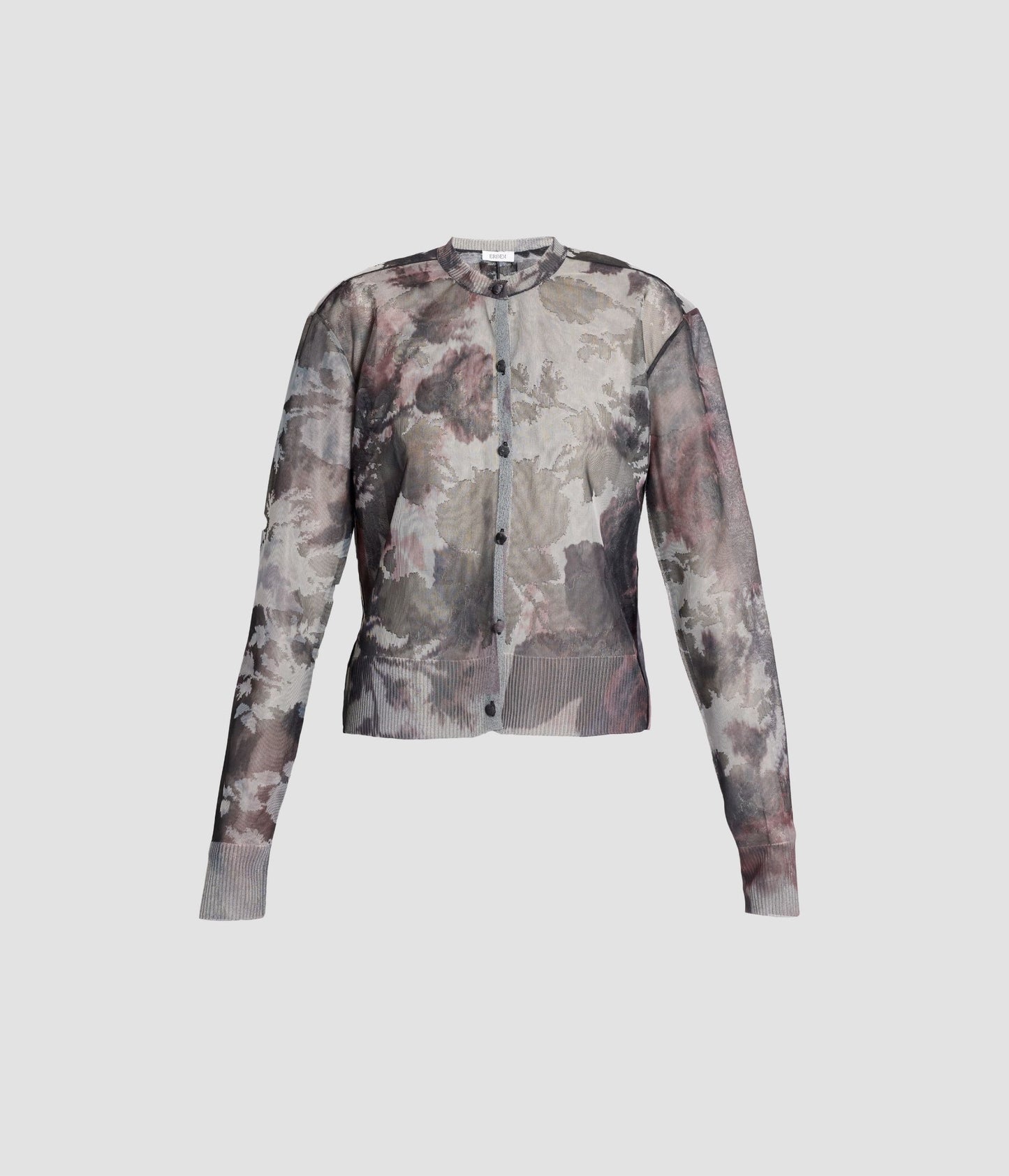 Floral Print Jacquard Cardigan
