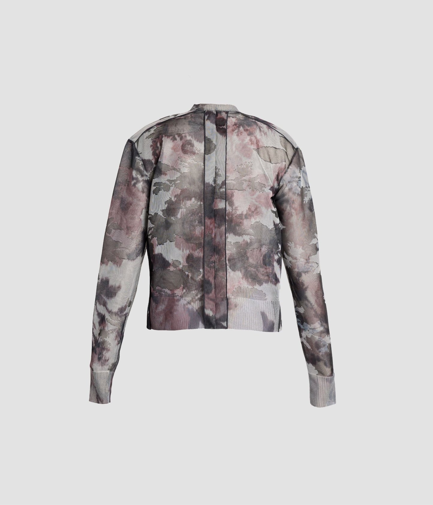 Floral Print Jacquard Cardigan