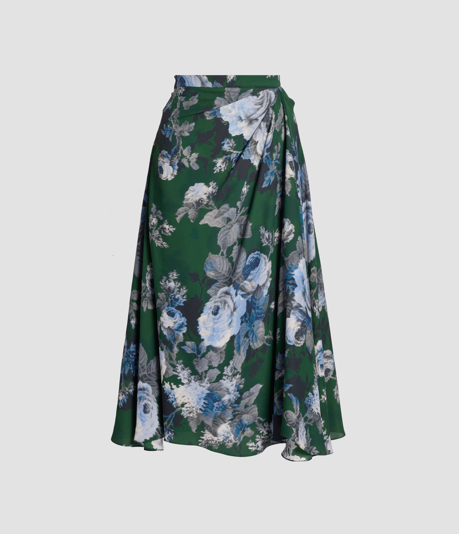 Floral Crepe Draped Skirt