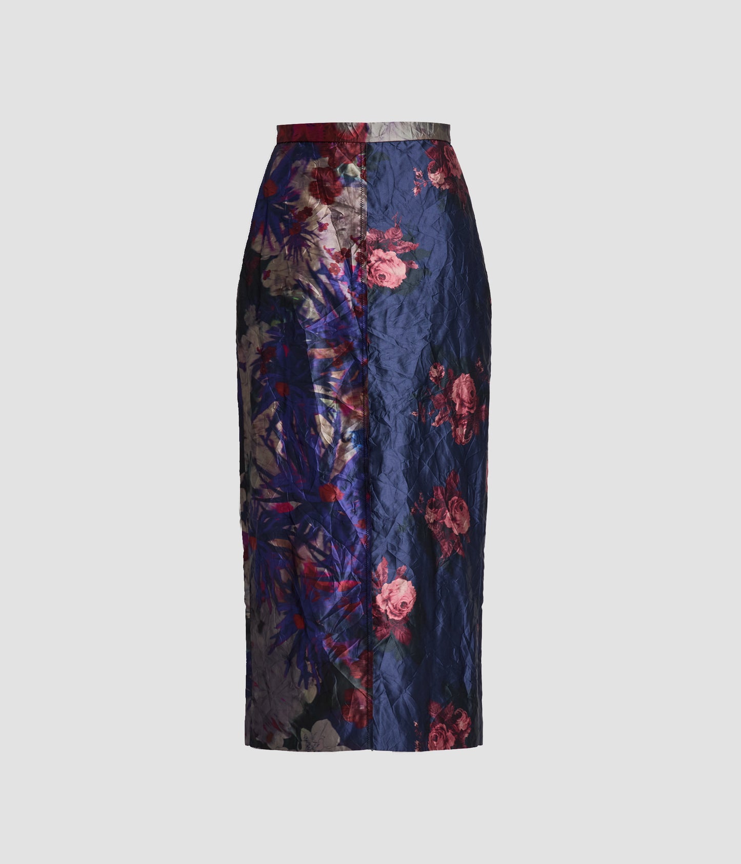 Textured Satin Pencil Skirt