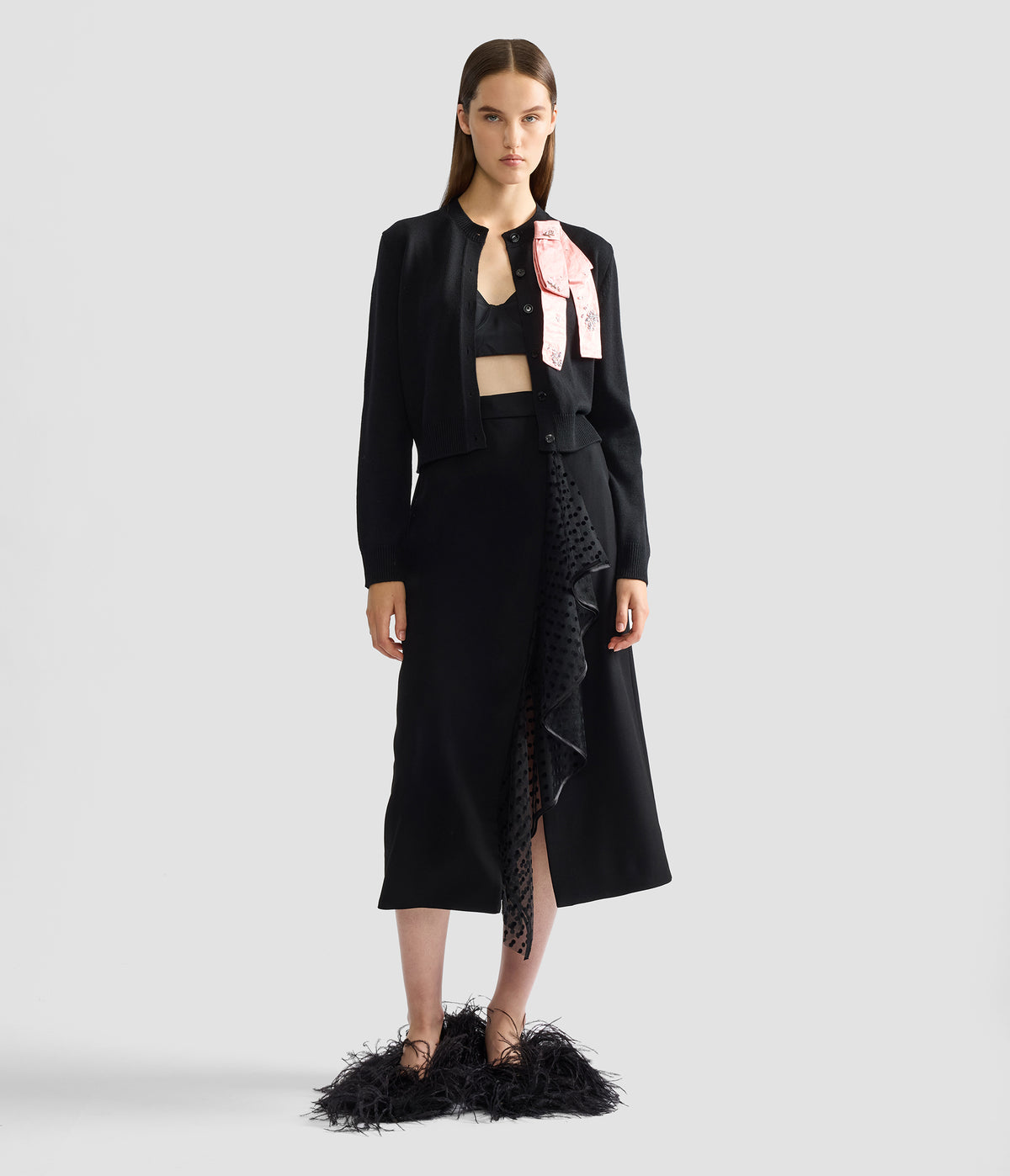 Grain De Poudre Midi Pencil Skirt