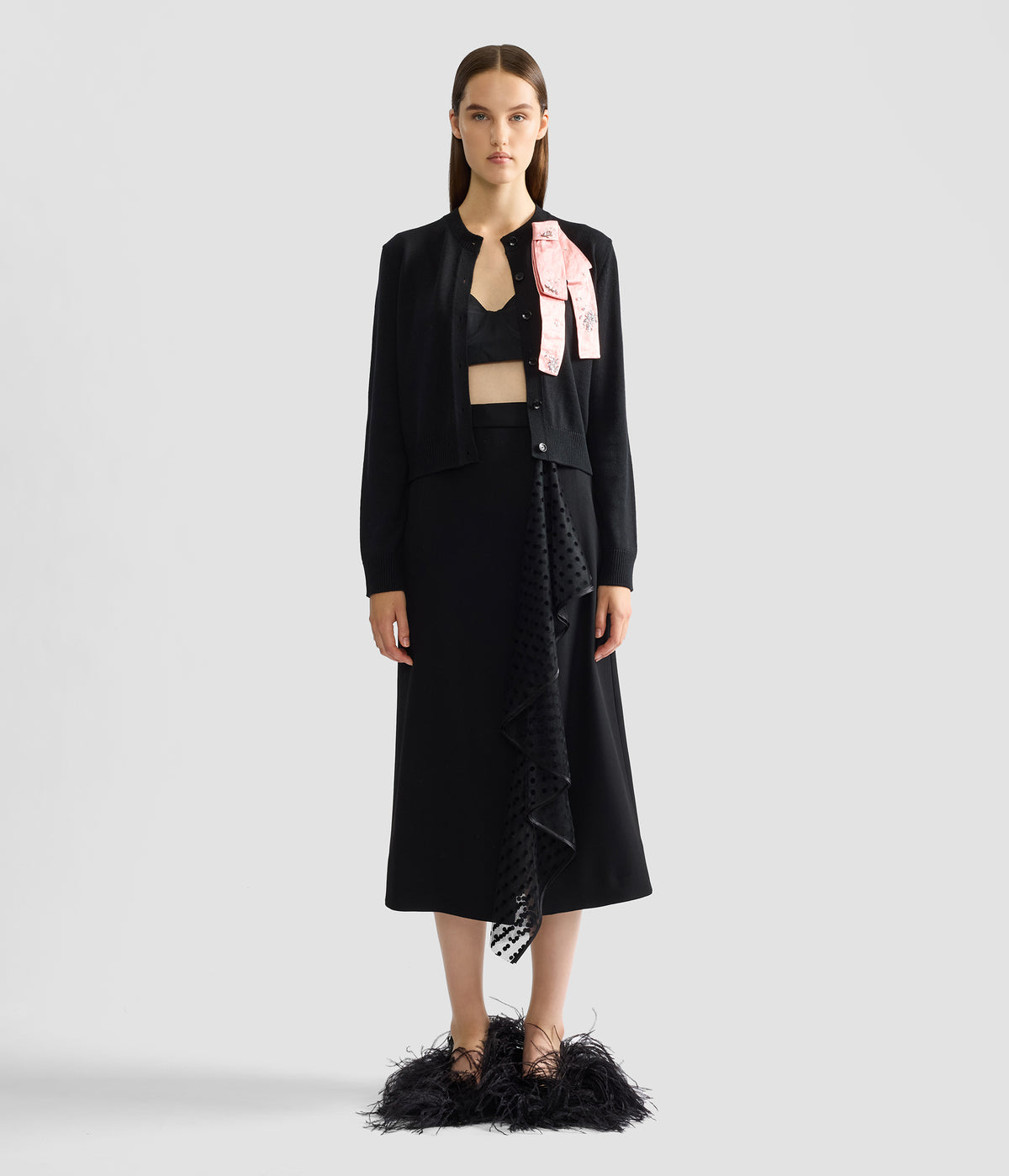 Grain De Poudre Midi Pencil Skirt