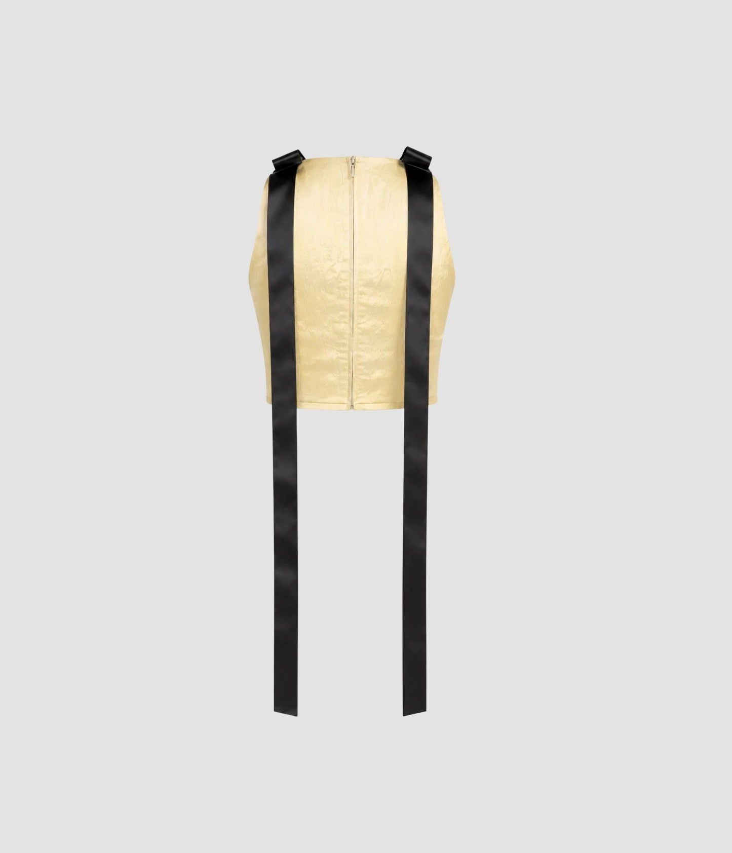 Embroidered Textured Satin Sleeveless Top