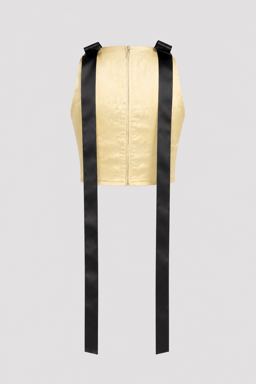 Embroidered Textured Satin Sleeveless Top