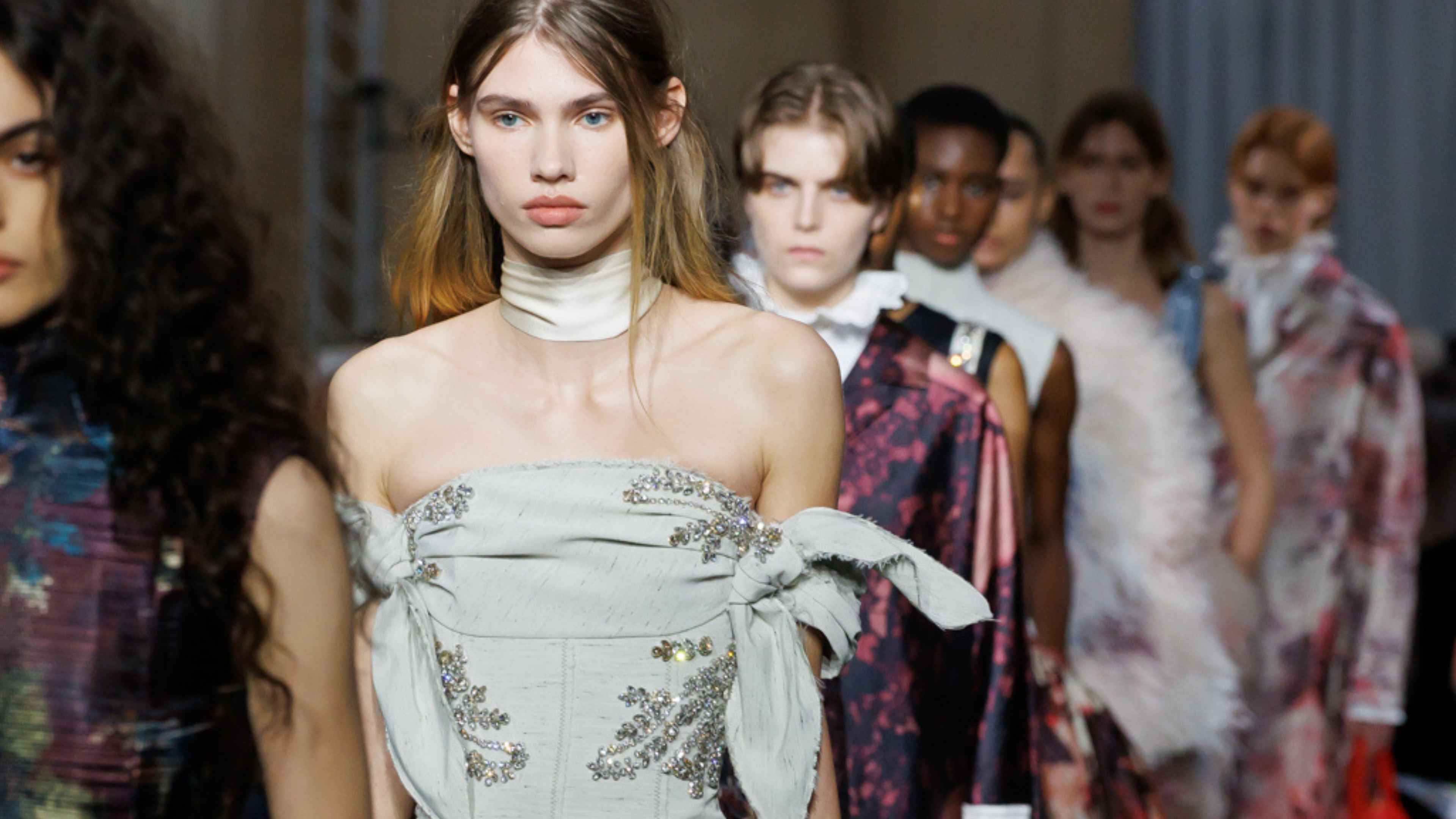 sachin and babi light blue dress Autumn Winter 2026 McQueen Show main image 0