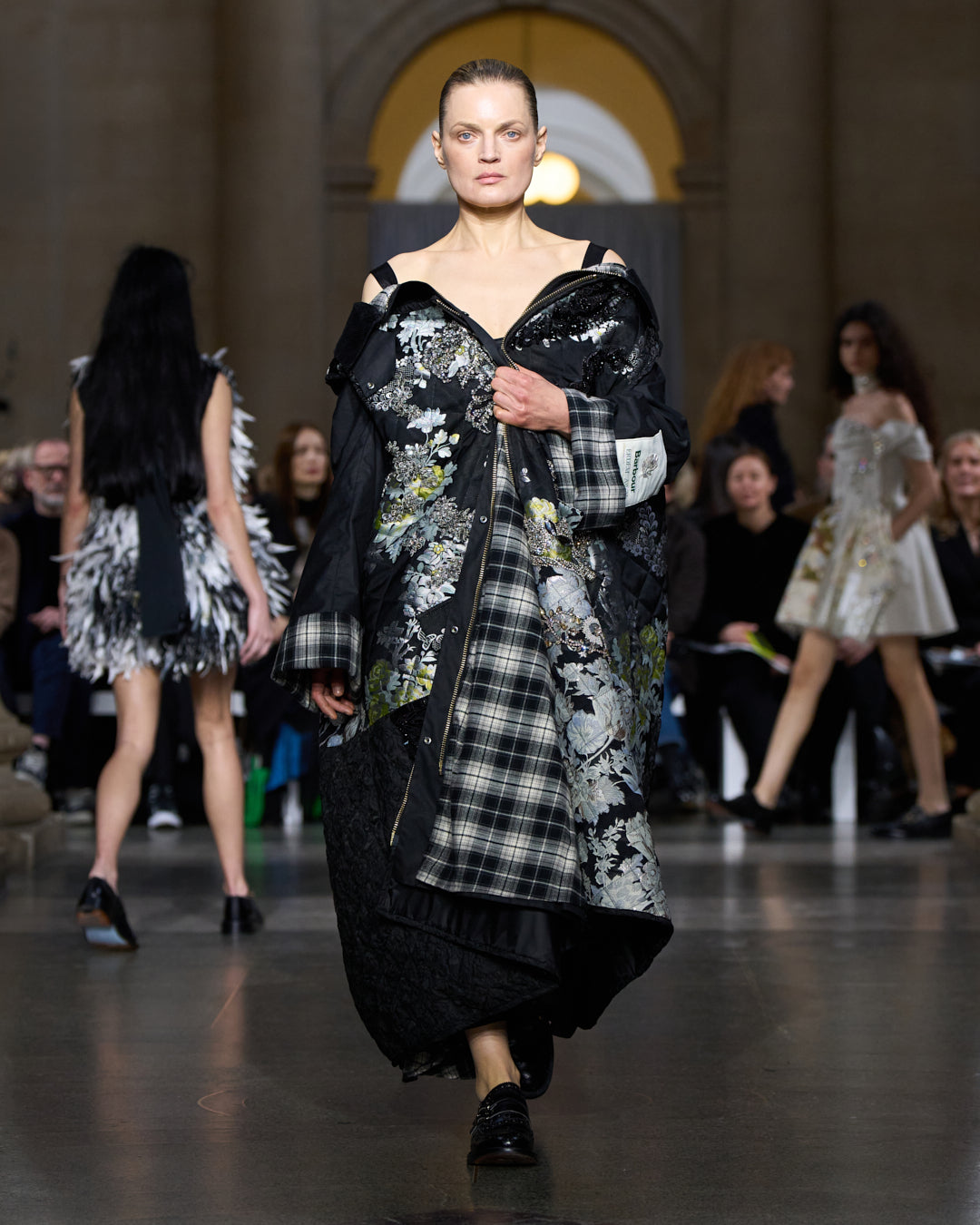 Embroidered Jacquard Gilet Coat