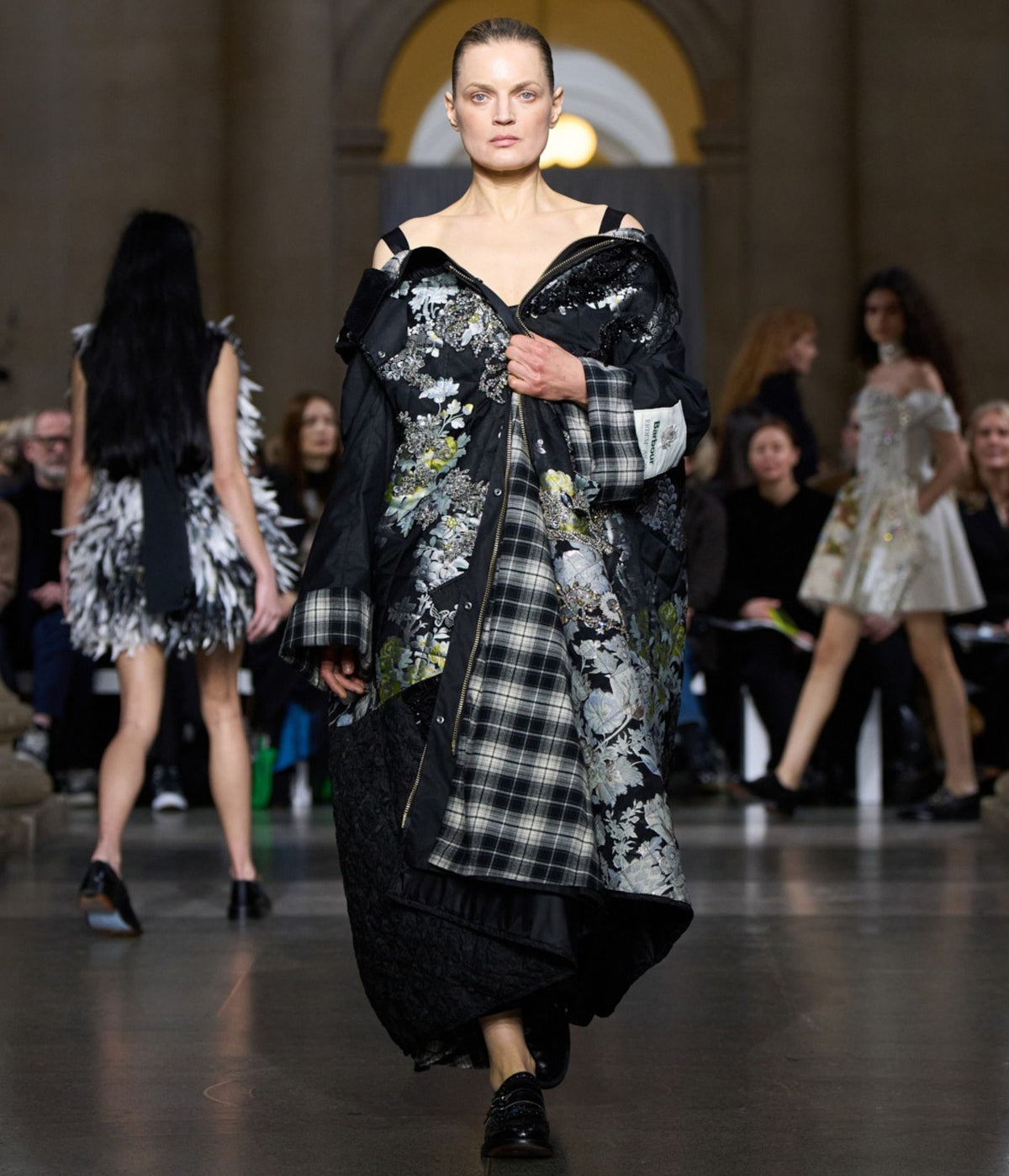 Embroidered Jacquard Gilet Coat