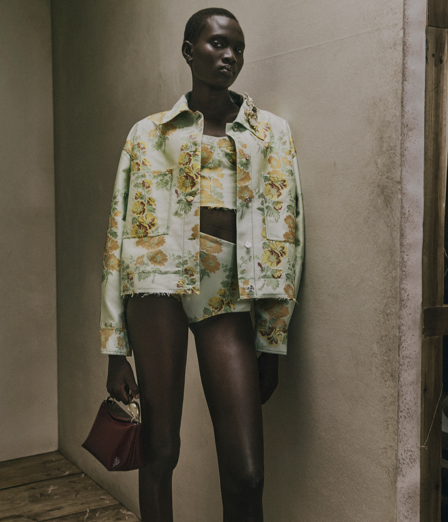 Hollyhock Jacquard Cropped Jacket