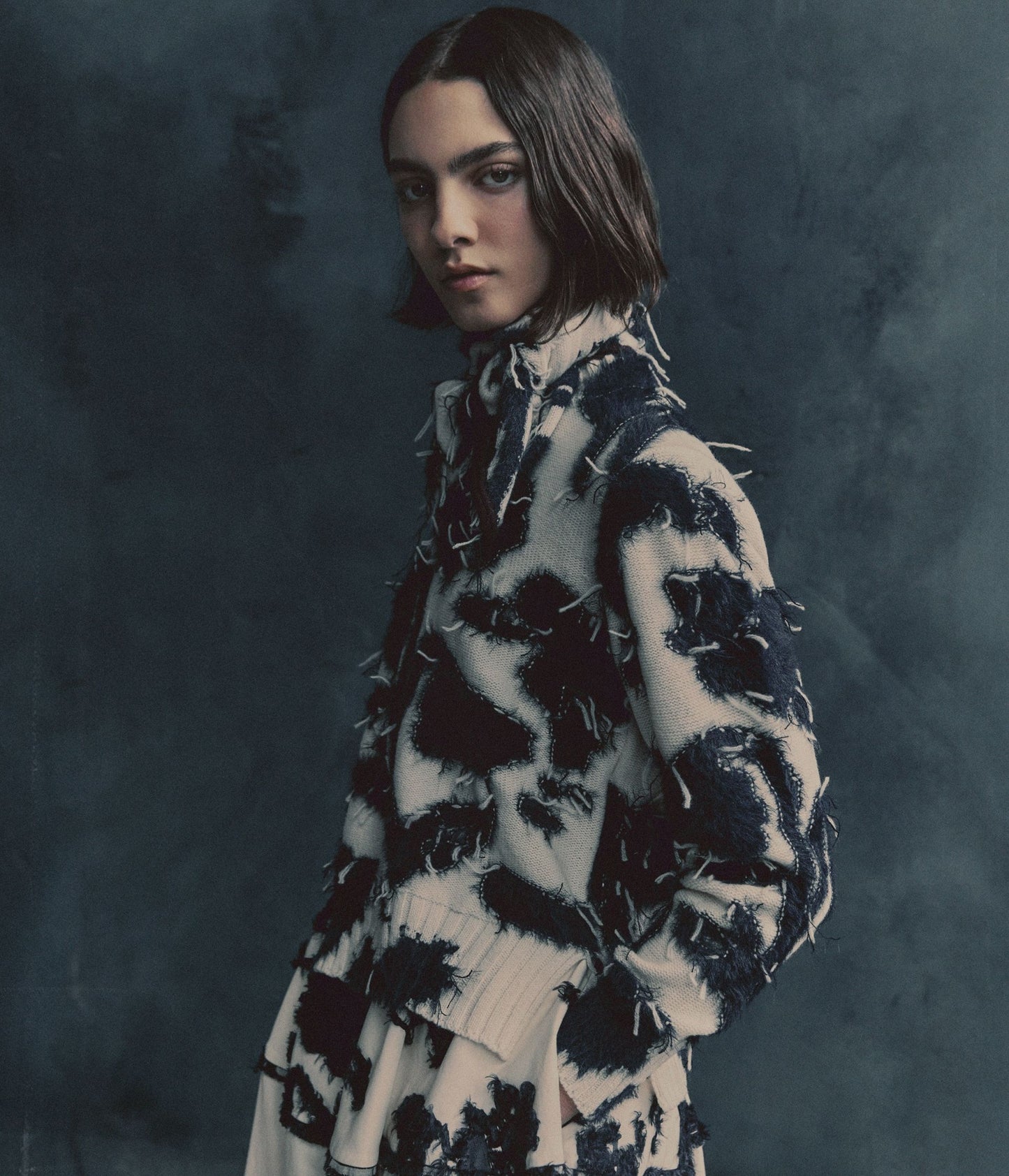 Textured Floral Knit Jumper