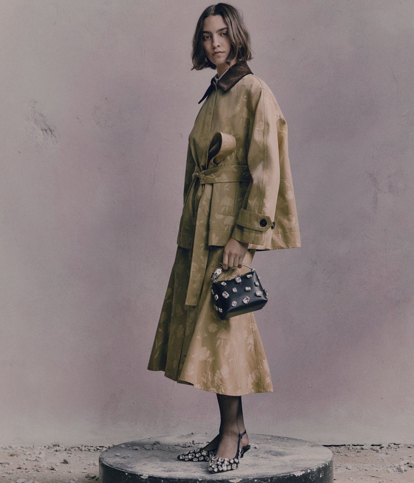 Poppy Cotton Jacquard Oversize Jacket