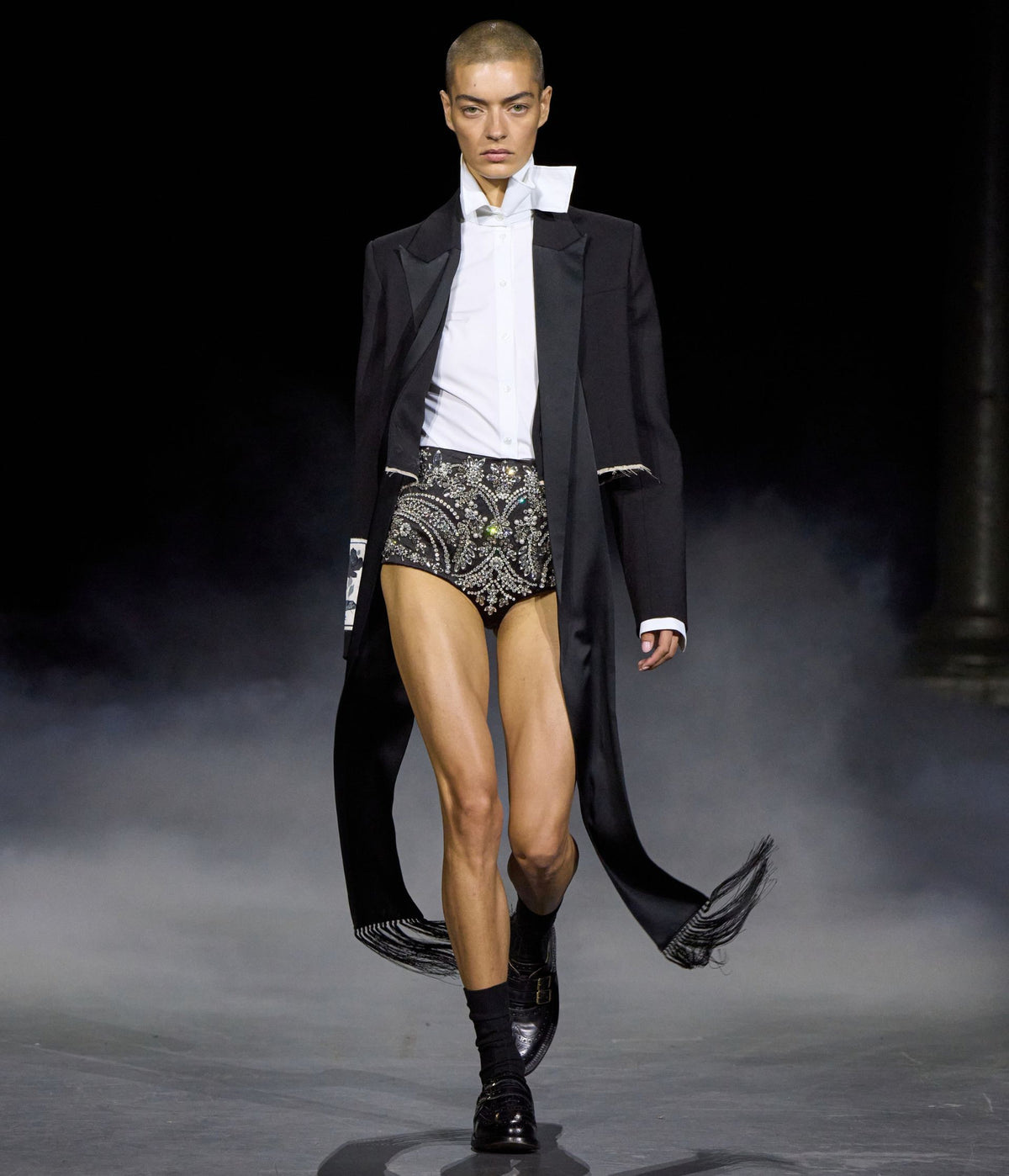 Embroidered Satin Pant