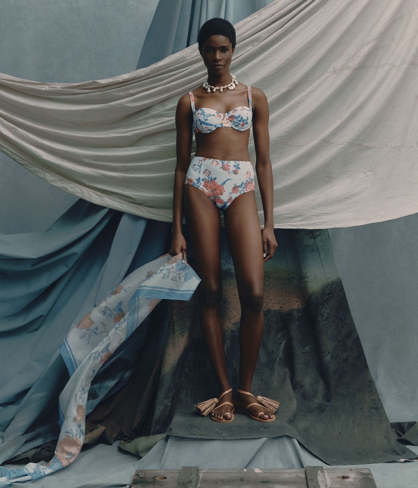 Floral Print Cotton Voile Pareo