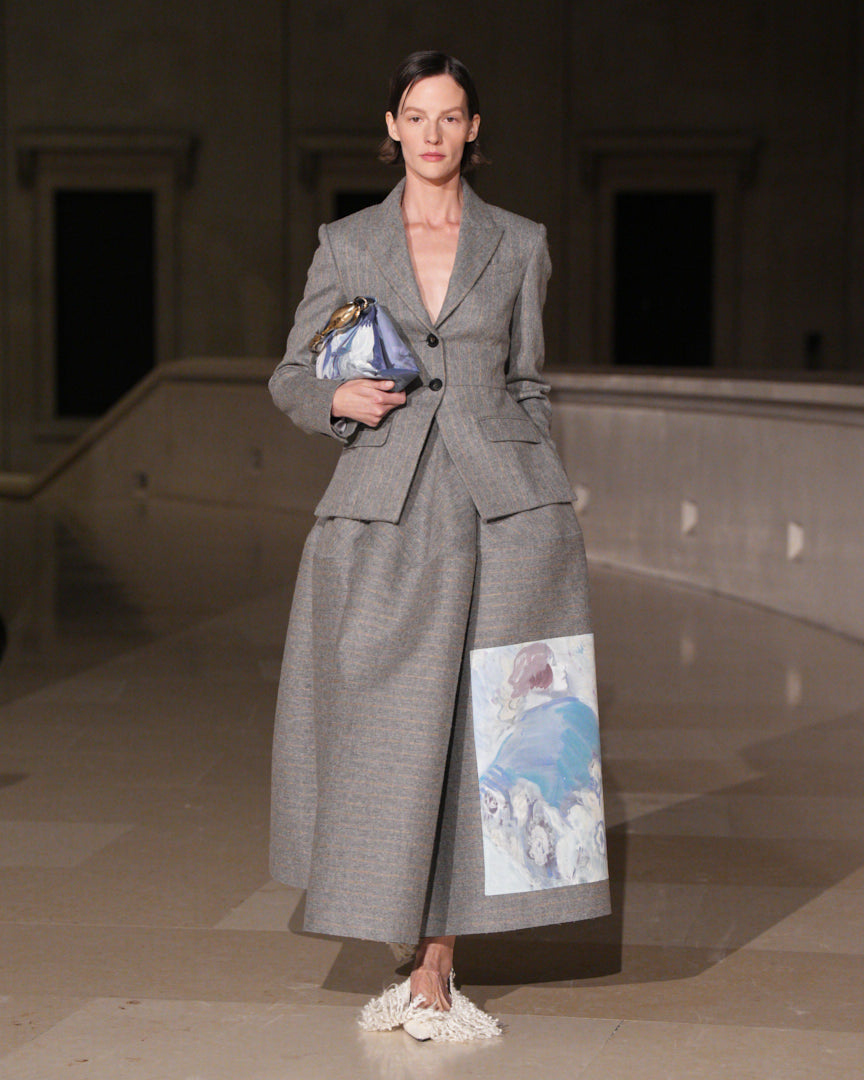 Pinstripe Fitted Blazer