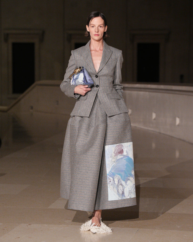 Pinstripe Fitted Blazer