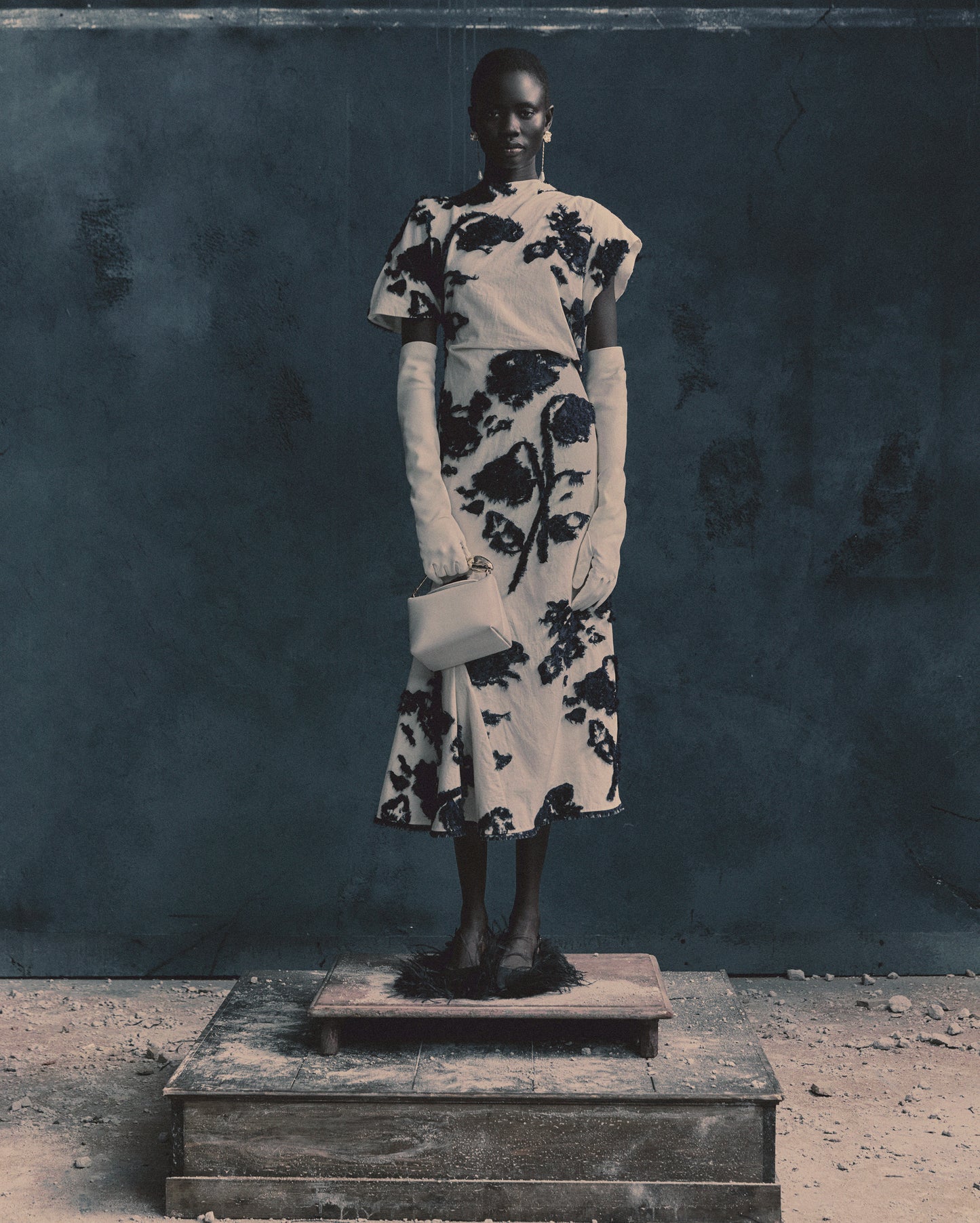 Fil Coupe Poplin Short Sleeve Midi Dress