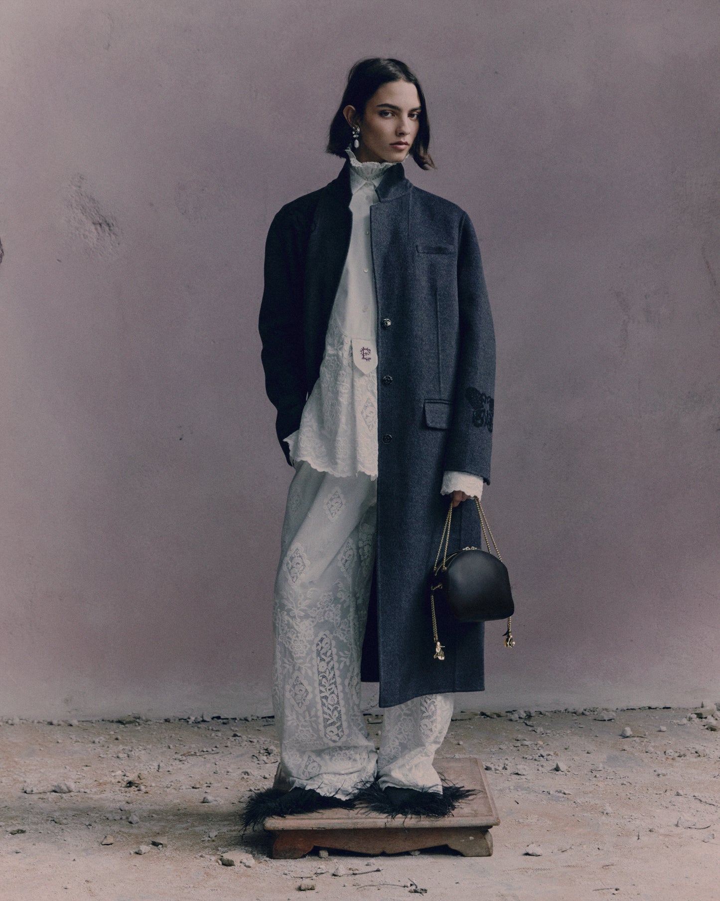 Embroidered Cotton Long Sleeve Shirt