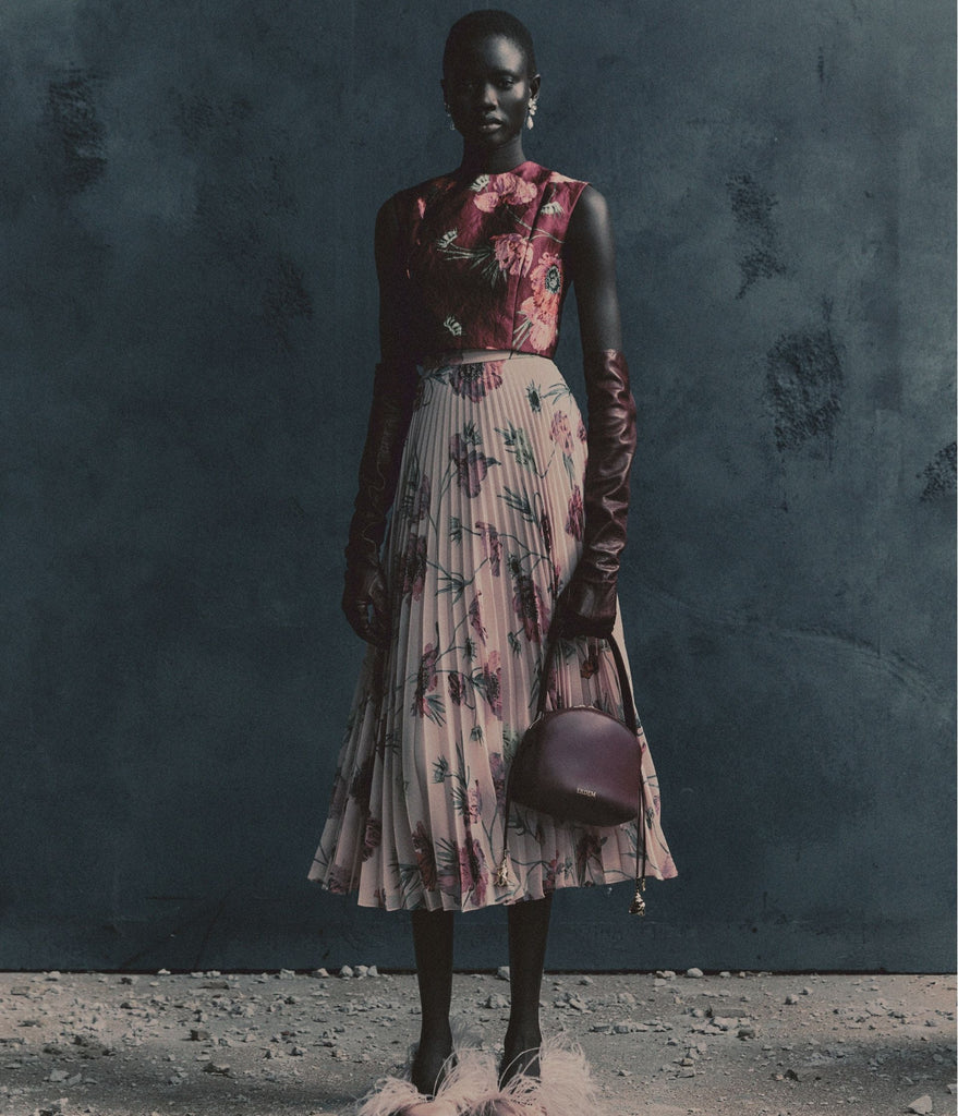 Floral Textured Satin Crop Top