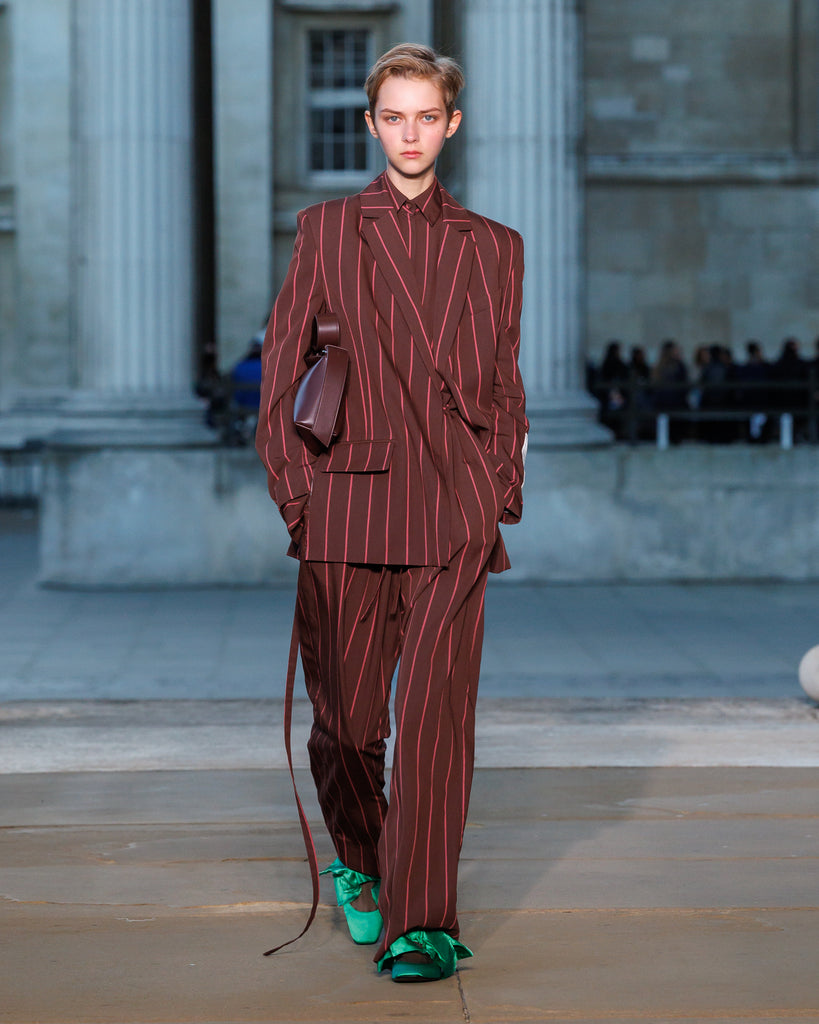 Striped Tailoring Drawstring Trouser