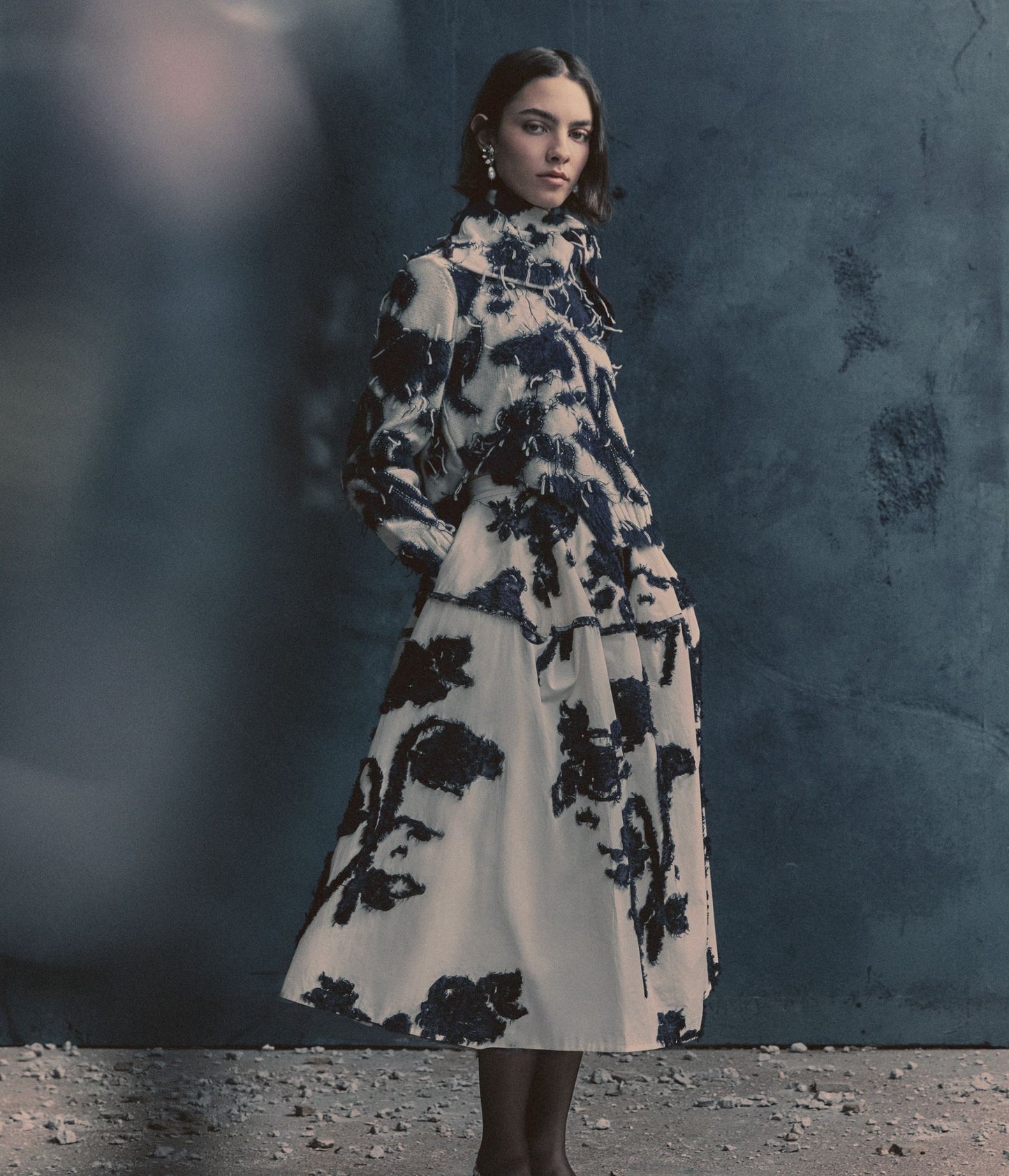 Fil Coupe Poplin Midi Full Skirt